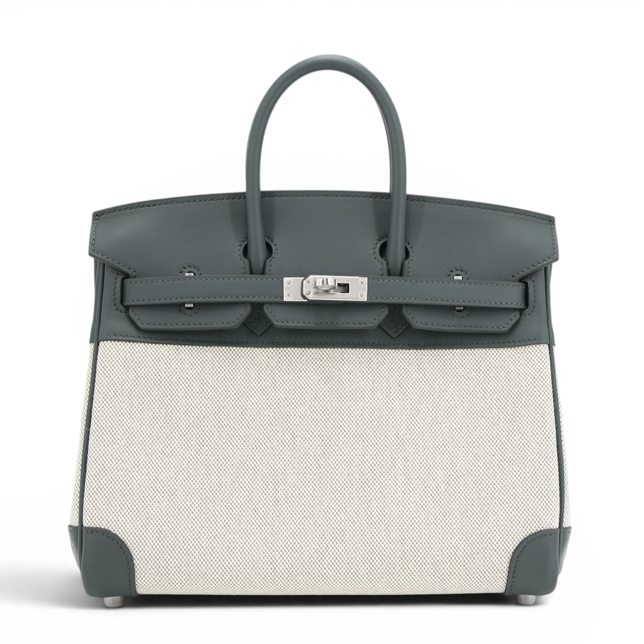 Birkin 25 Vert Mangrove (Q0) Ecru