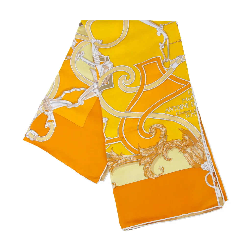 Carre 90 scarf Plumets du Roy Orange