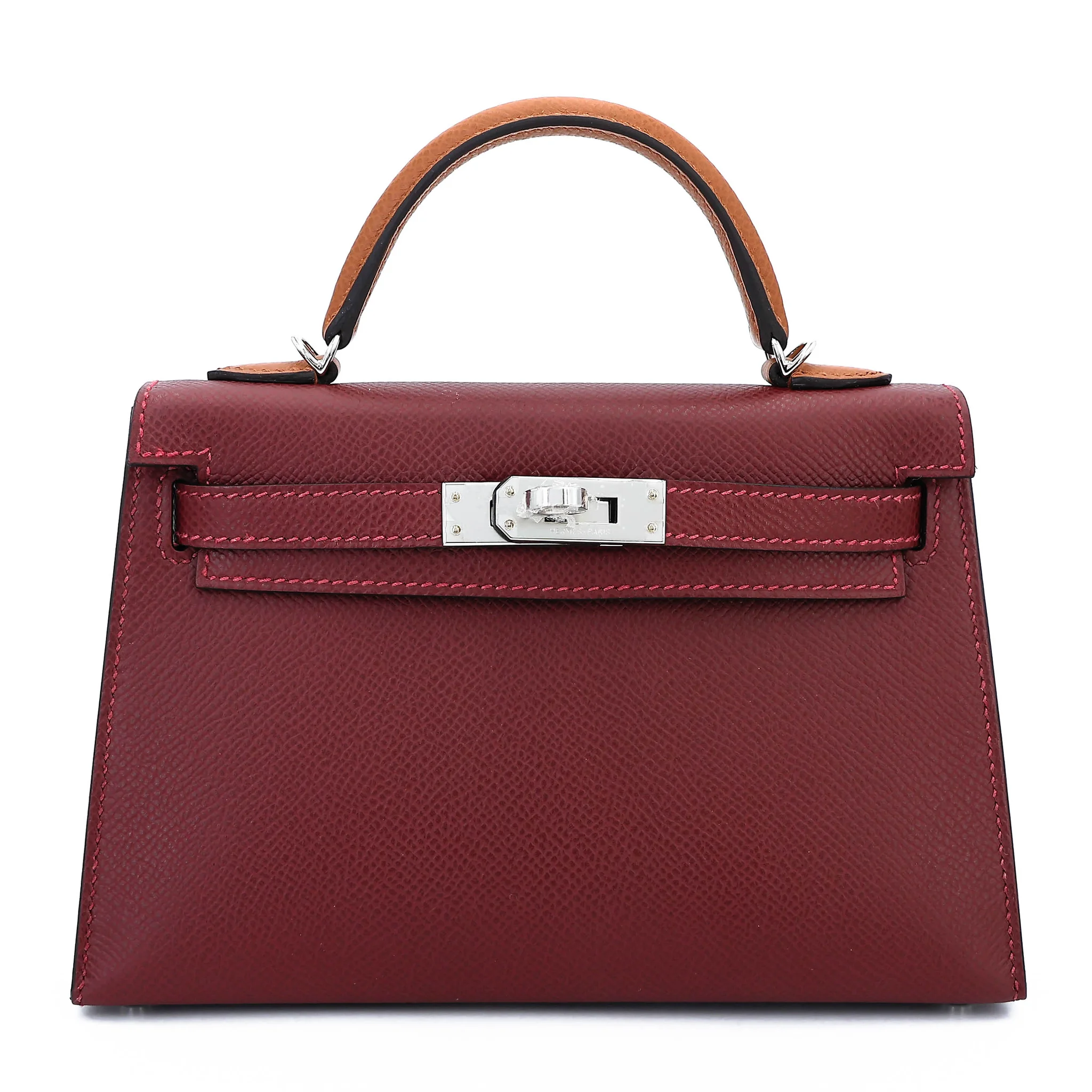Mini Kelly 二代 55 愛馬仕紅 Rouge H 37 金棕色 Gold 46 烏木色 Ebene