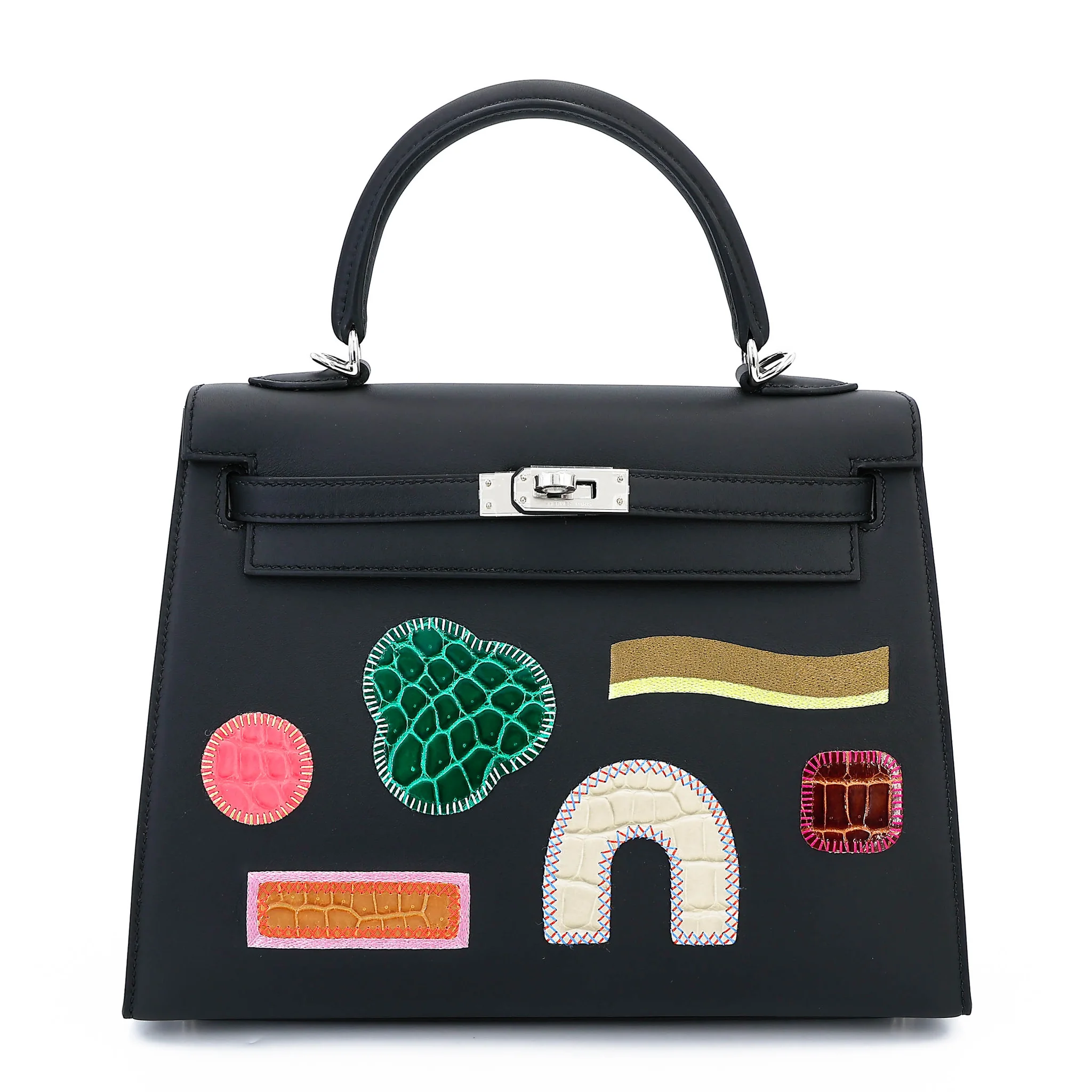 Kelly 25 外縫 Broderie Colla 89 黑色 Noir (Black) A5 杜鵑紅 Bougainvillea 6Q 翡翠綠 Vert Emeraude 24 Tabac Camel 太妃糖色 8L 冰川白 Beton 4D 大地色 Terre