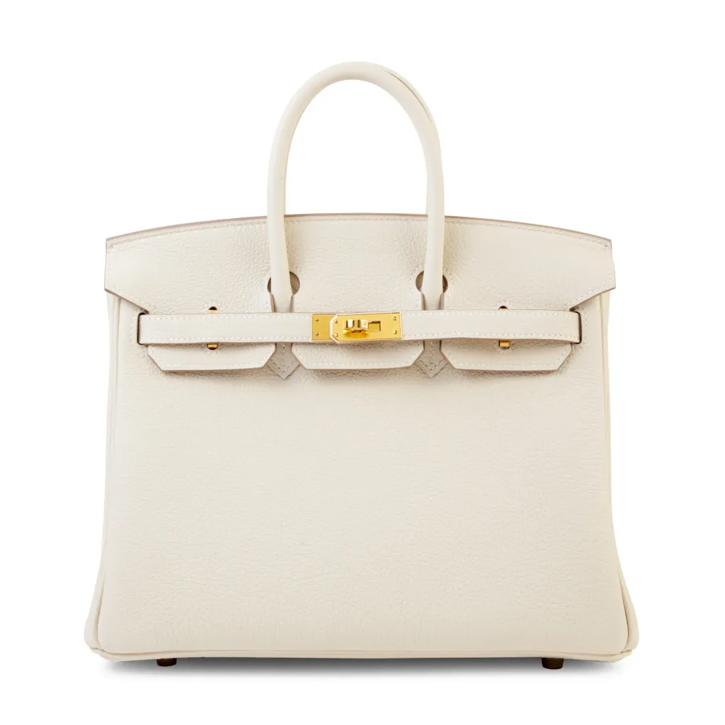 Birkin 25 10 奶昔白 Craie