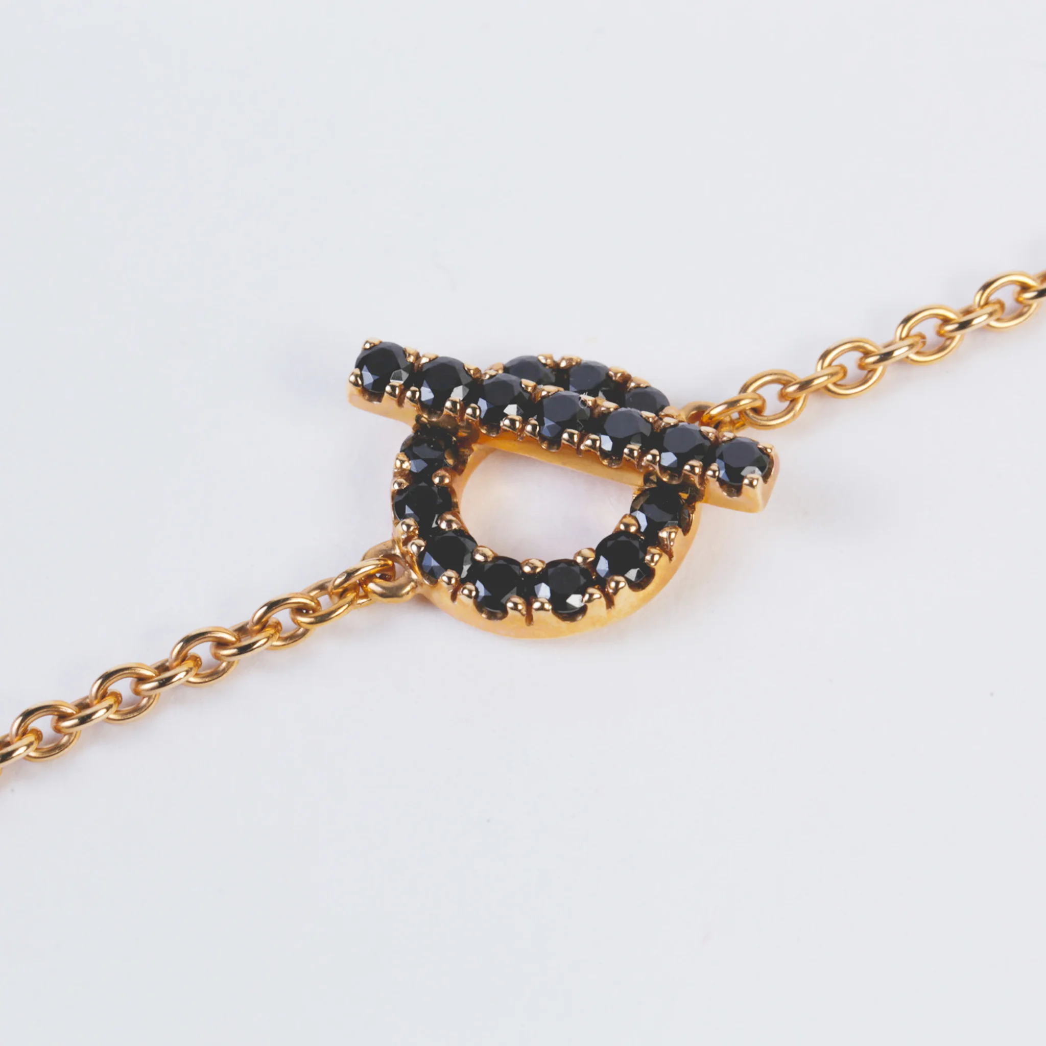 Finesse Bracelet in Black spinel with Rose Gold hardware Rose Gold