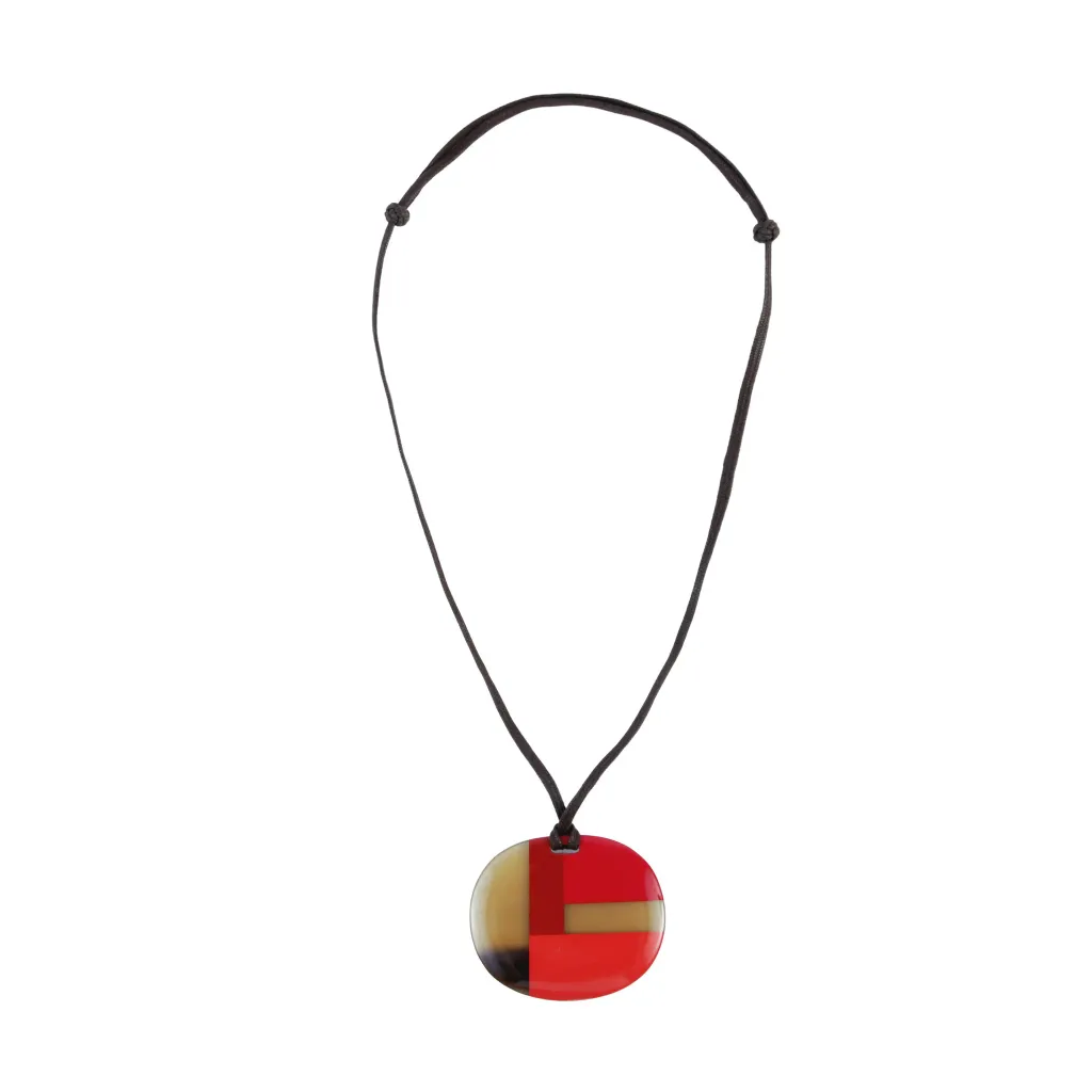 Corne de Buffle Necklace Red