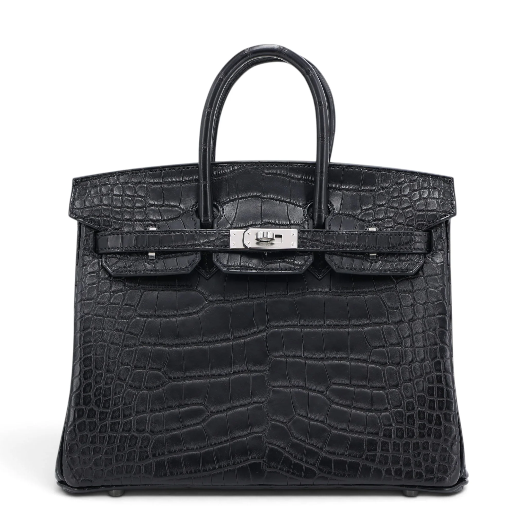 Brand New ( Rank N ) HERMÈS Birkin 25 Noir (89) Matte Alligator Palladium hardware G (2026)
