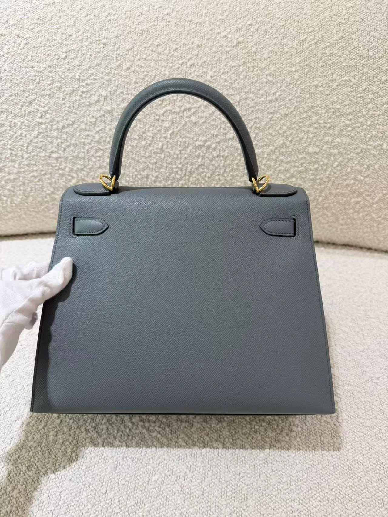 Kelly 28 Sellier Vert Amande (63) | GINZA XIAOMA