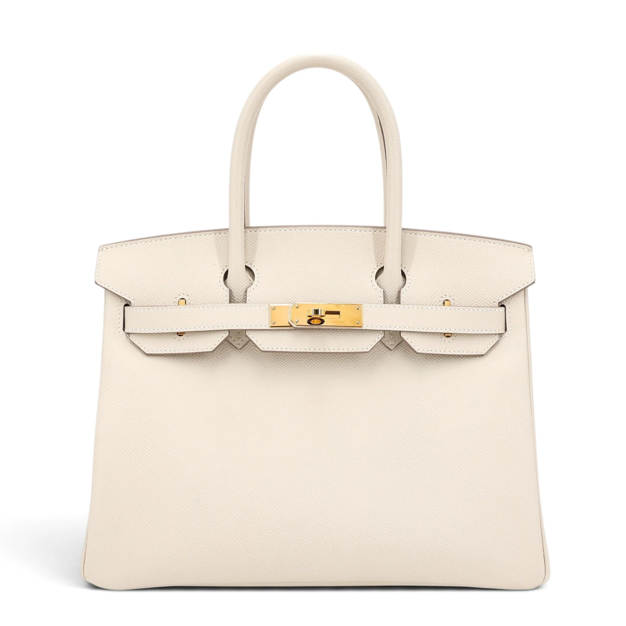 Very Good ( Rank A) HERMÈS Birkin 30 Craie (10) Epsom Gold hardware B (2023)