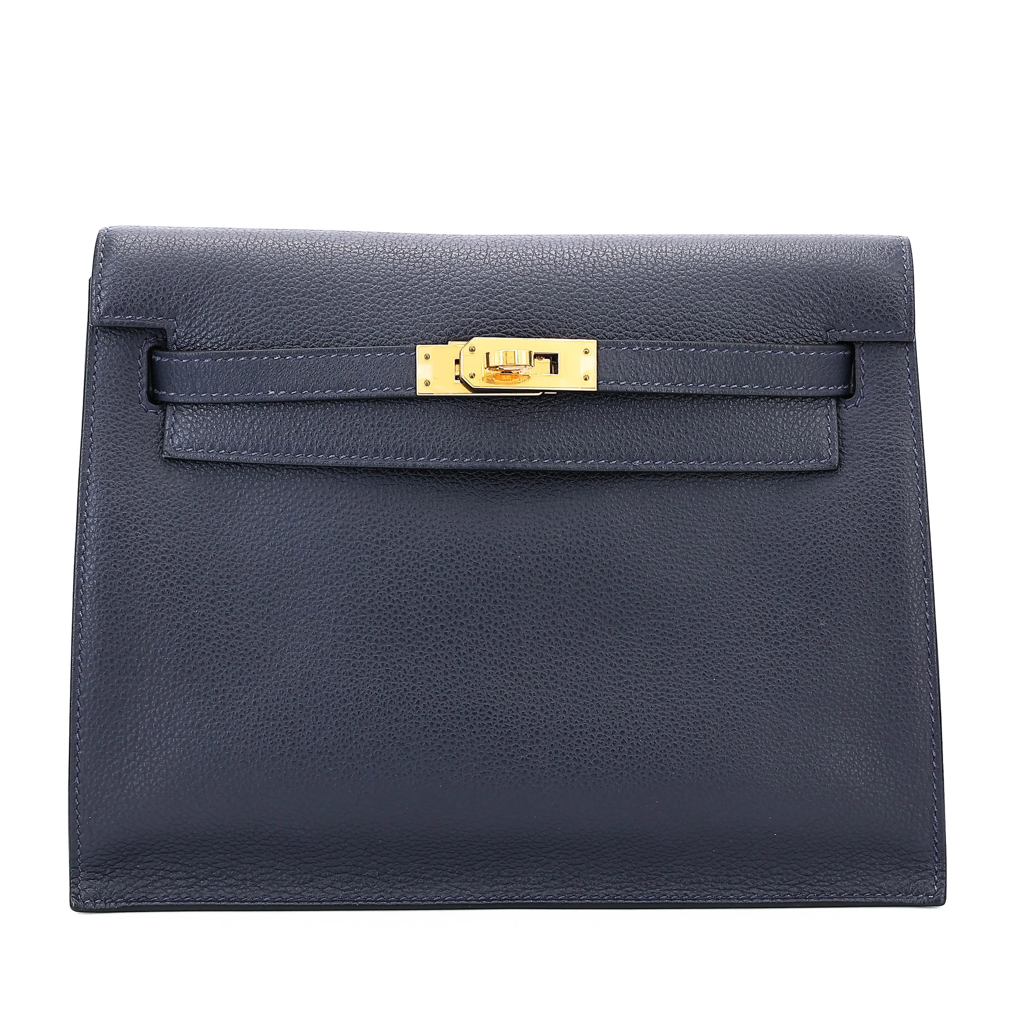 Excellent ( Rank SA ) HERMÈS Kelly Danse Bleu Nuit (2Z) Evercolor Gold hardware Y (2020)