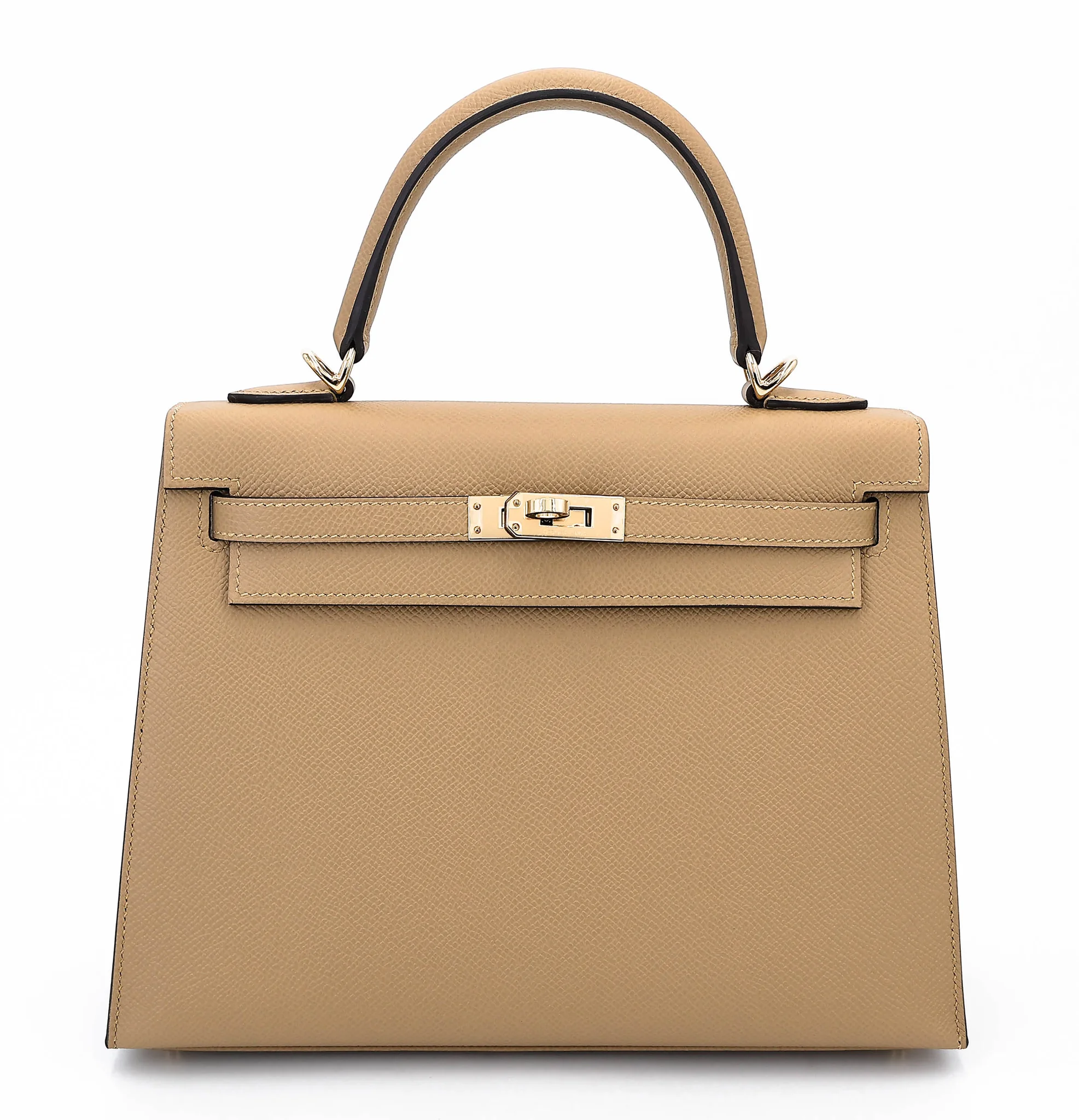 Brand New ( Rank N ) HERMÈS Kelly 25 Sellier Poussiere (1C) Epsom Permabrass hardware K (2025)