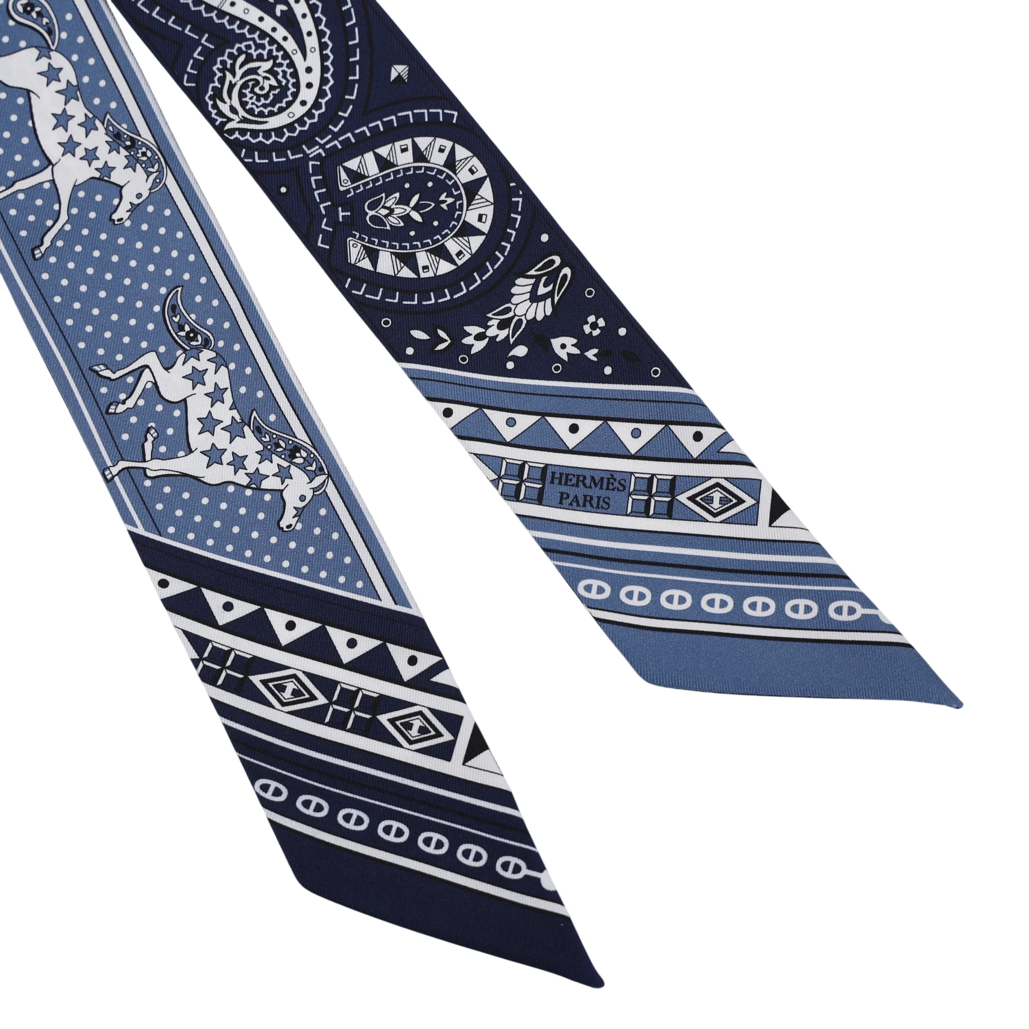 Twilly Chevel de Coeur Bandana Blue | GINZA XIAOMA