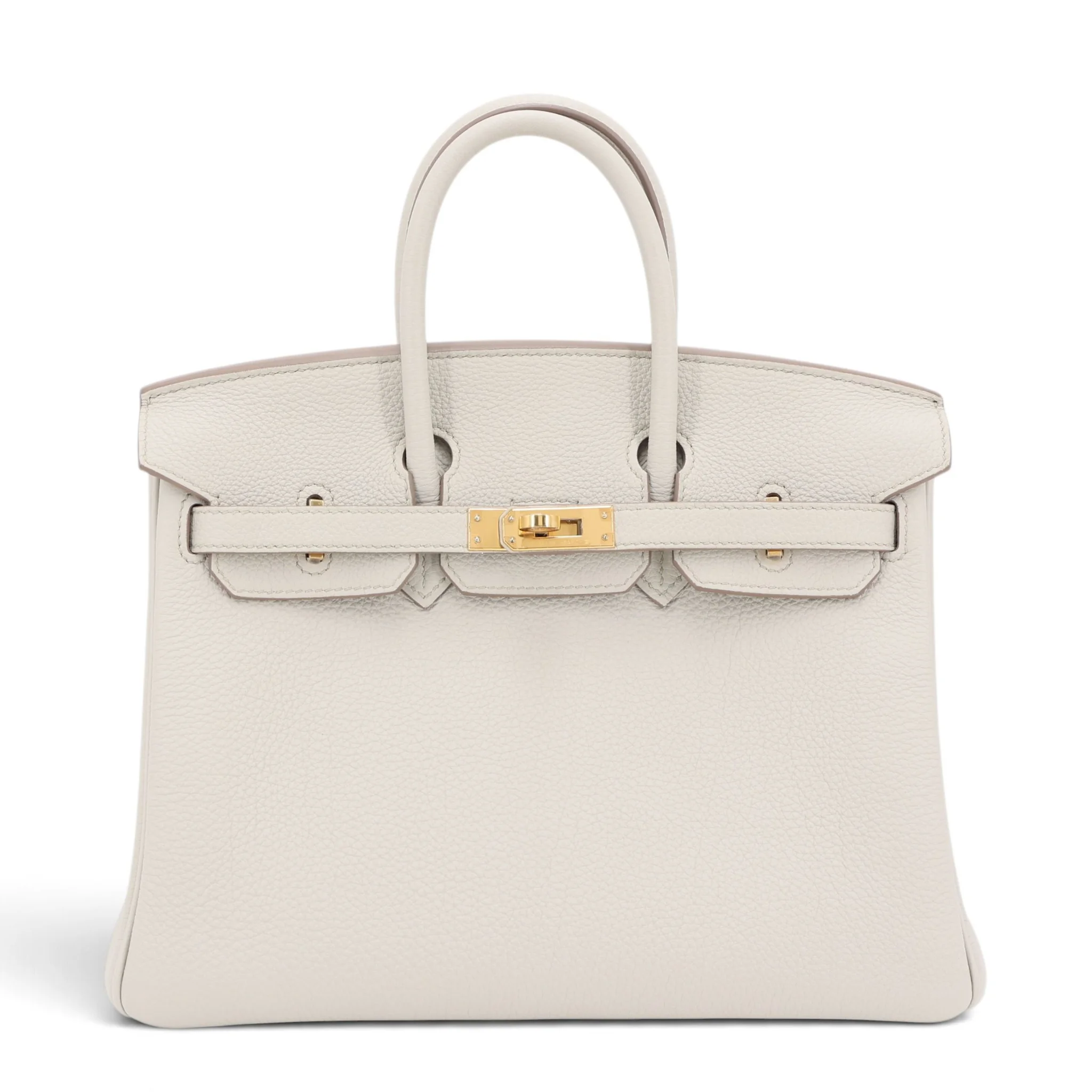 Unused ( Rank NS ) HERMÈS Birkin 25 Beton (8L) Togo Gold hardware U (2022)