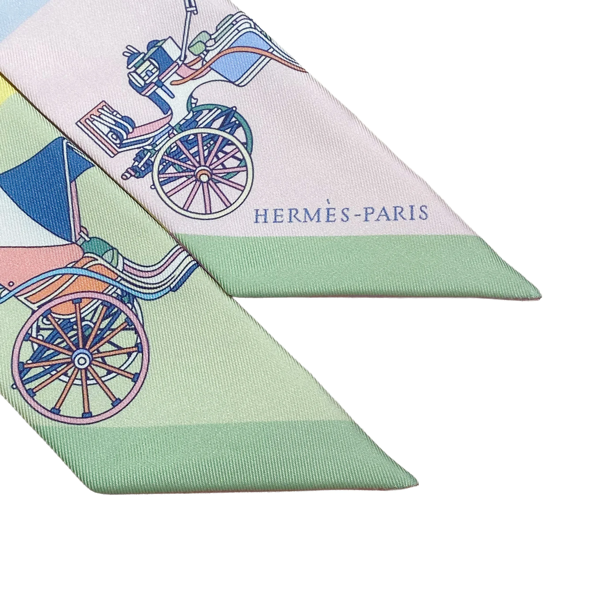 【HERMES】ツイリー　馬　バイカラー ツイリー 精巧な馬車 マルチカラー | GINZA XIAOMA