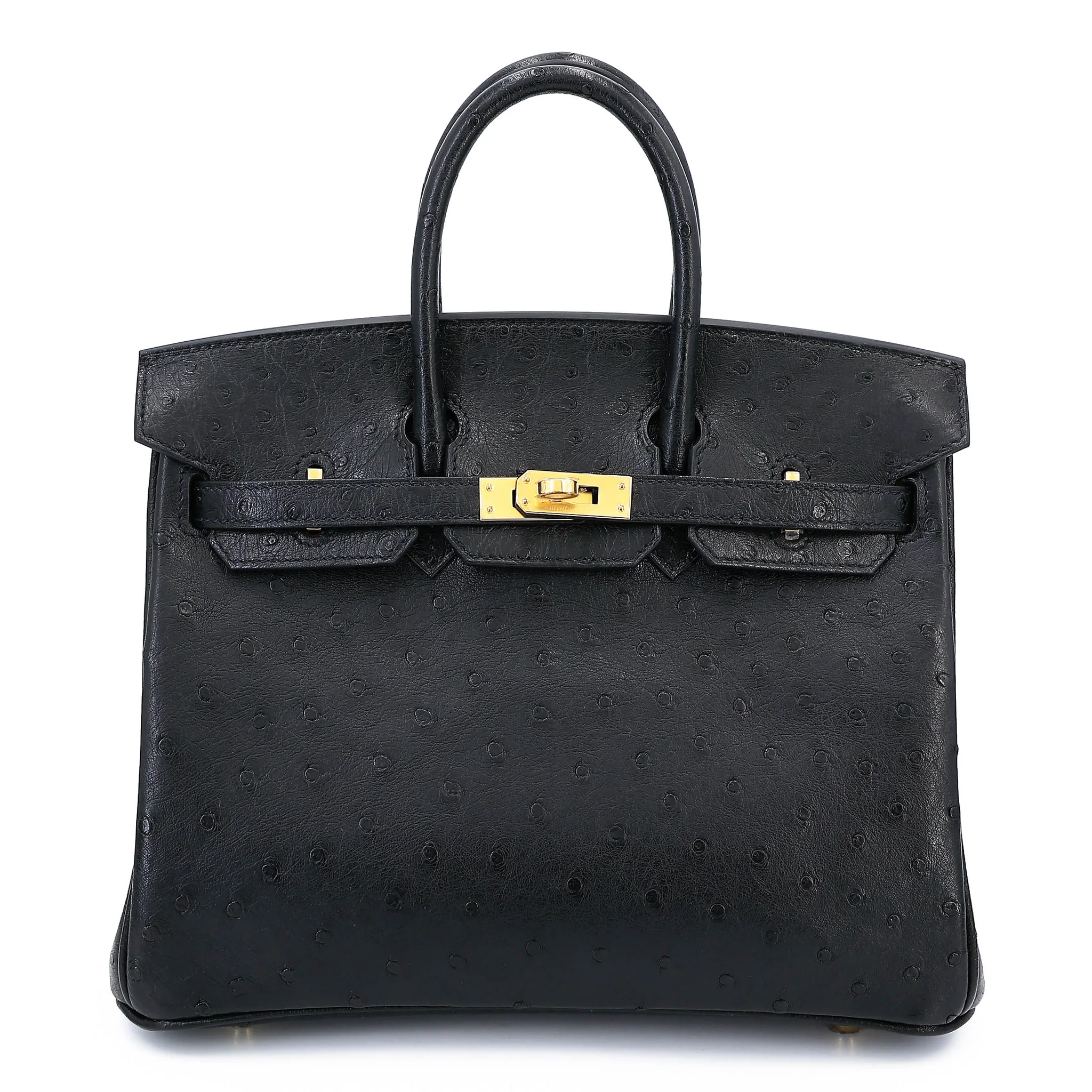 Brand New ( Rank N ) HERMÈS Birkin 25 Noir (89) Ostrich Gold hardware G (2026)