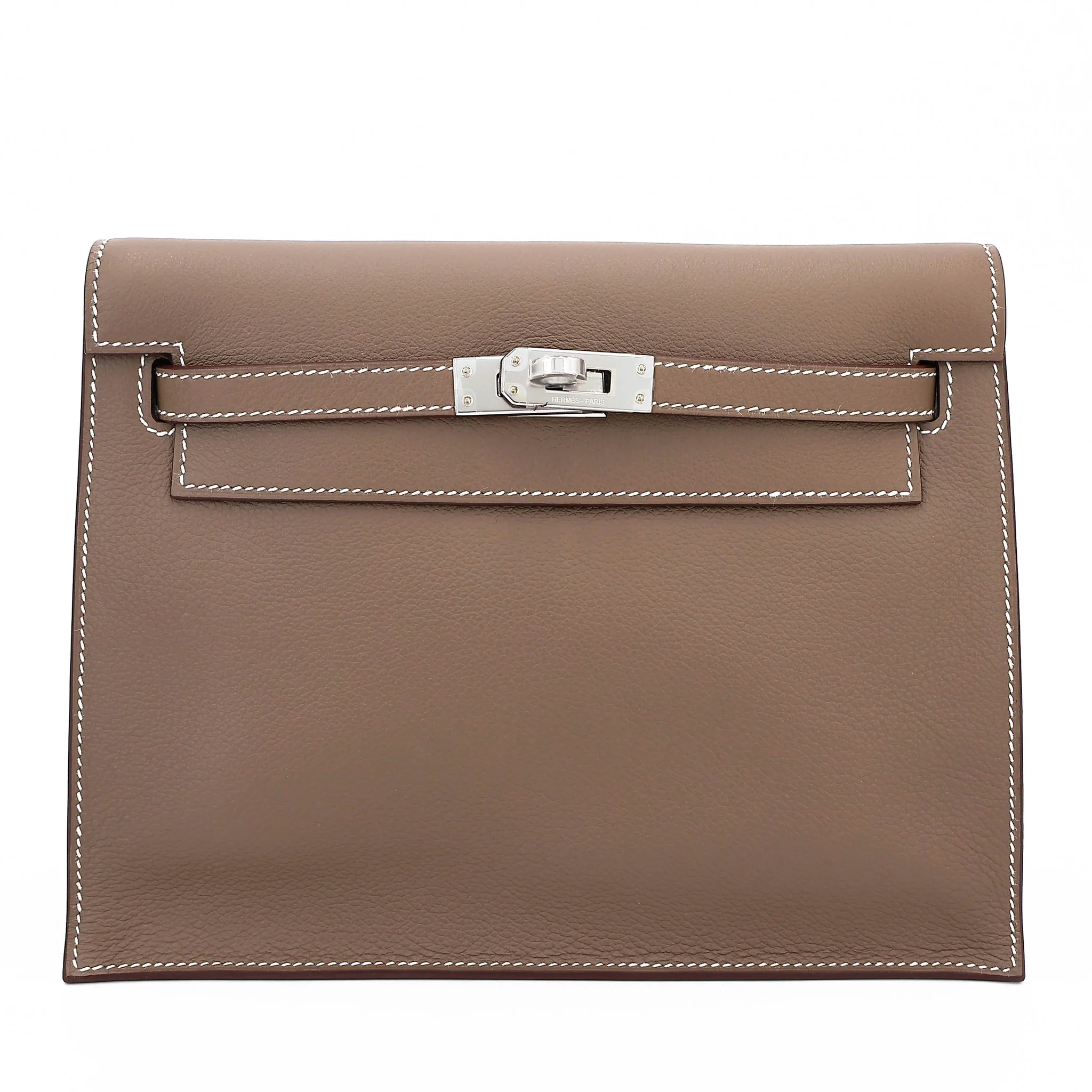 Brand New ( Rank N ) HERMÈS Kelly Danse Etoupe (18) Evercolor Palladium hardware G (2026)