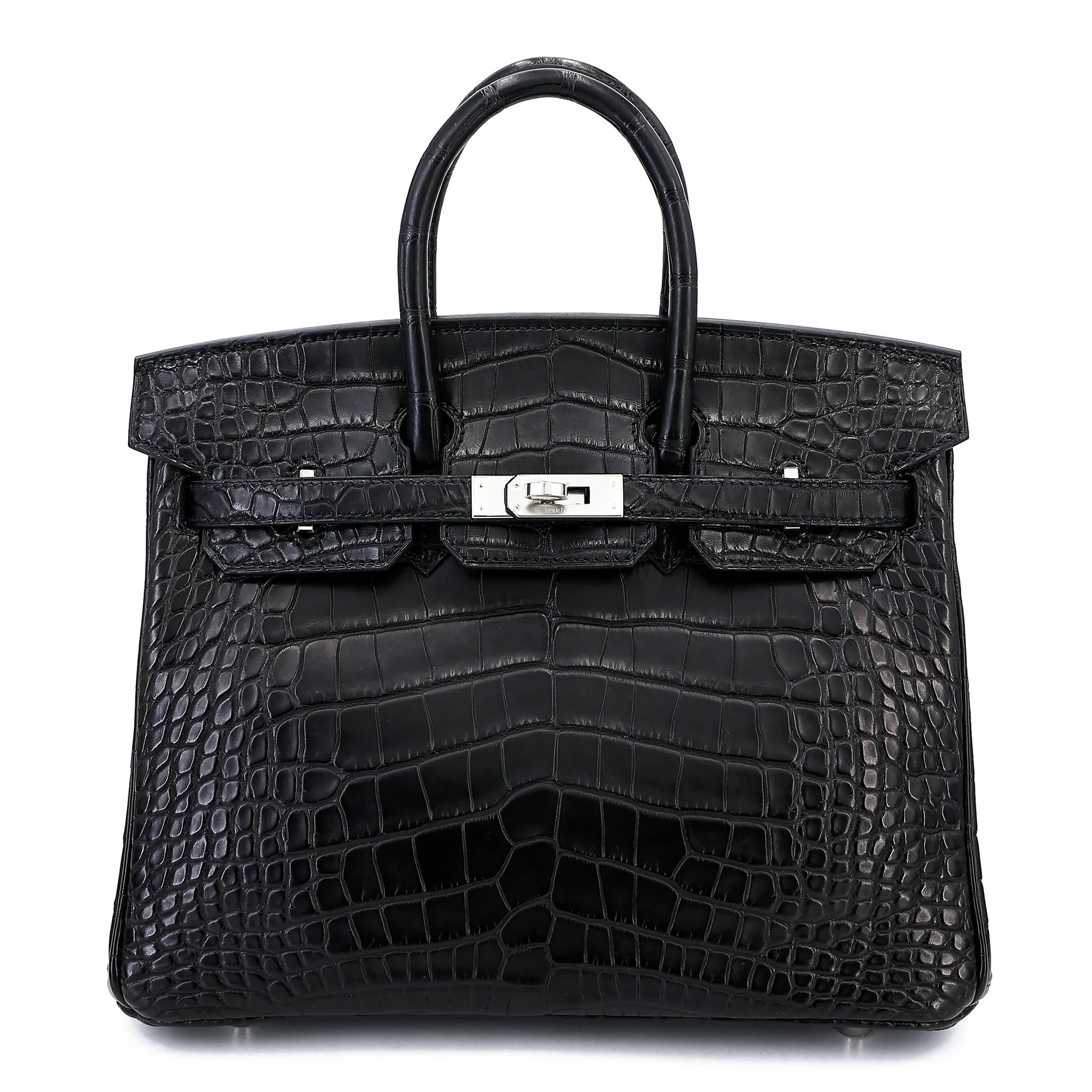 Brand New ( Rank N ) HERMÈS Birkin 25 Noir (89) Matte Alligator Palladium hardware G (2026)
