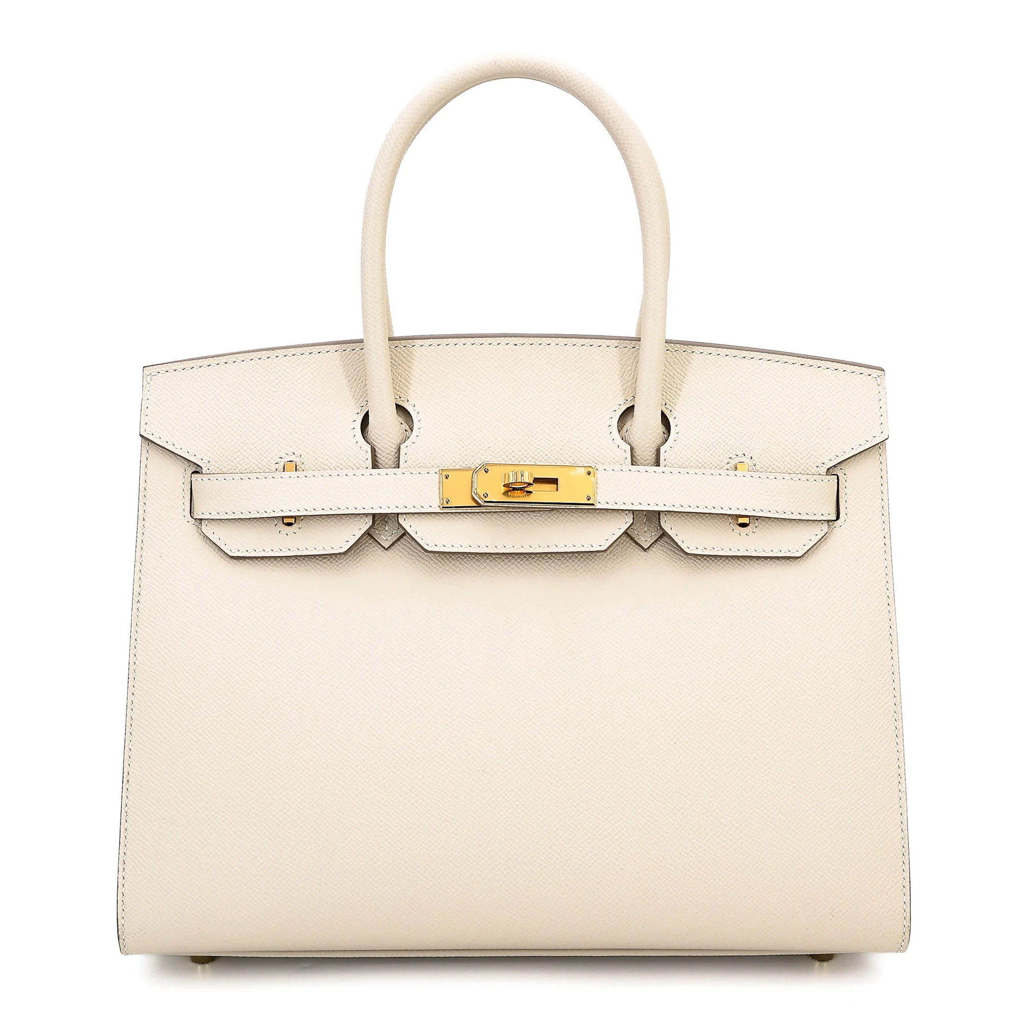 Excellent ( Rank SA ) HERMÈS Birkin 30 Sellier Craie (10) Epsom Gold hardware B (2023)
