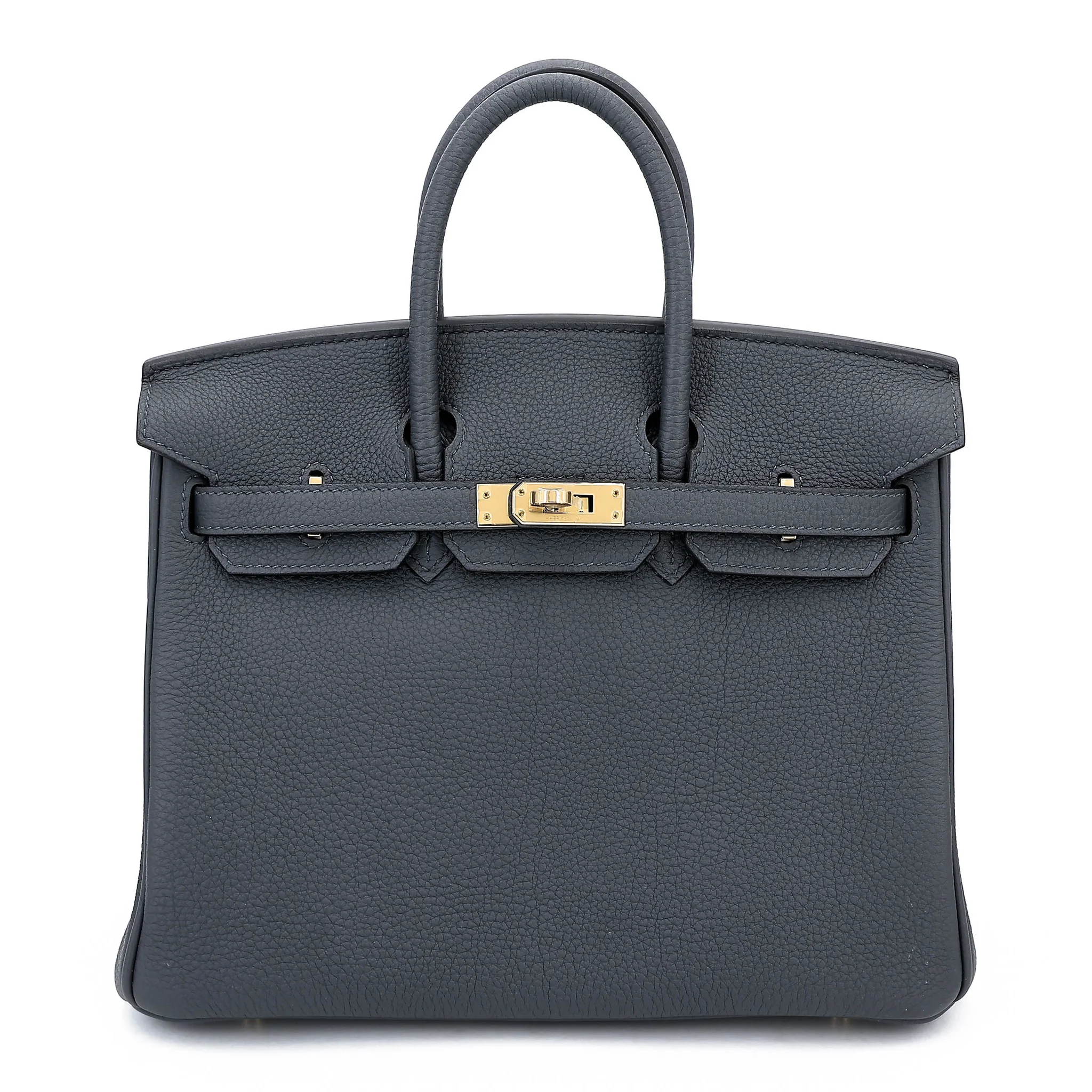 Unused ( Rank NS ) HERMÈS Birkin 25 Ardoise (85) Togo Permabrass hardware W (2024)