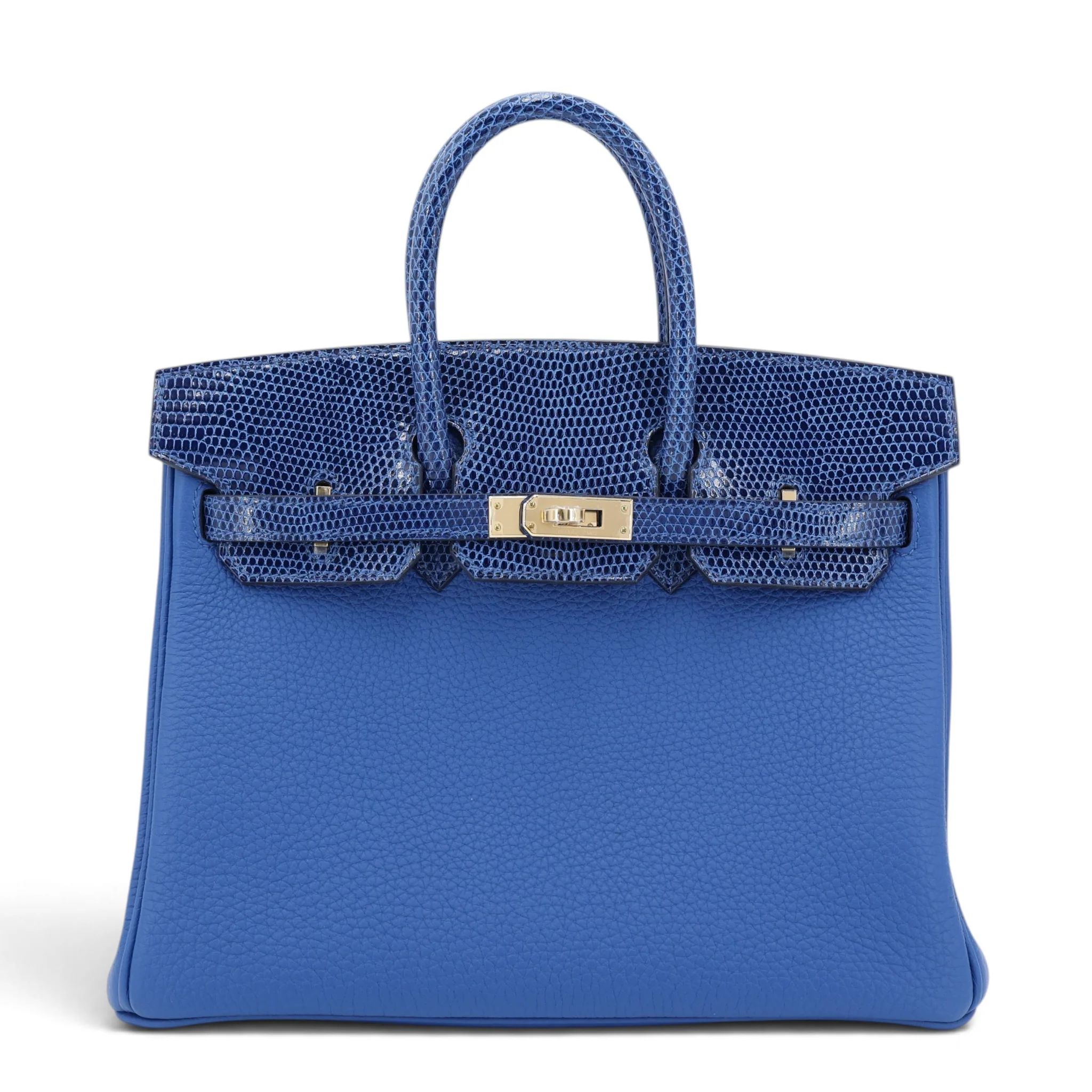 Unused ( Rank NS ) HERMÈS Birkin 25 Touch Bleu France (71) Bleu Saphir (73) Togo Lizard Permabrass hardware W (2024)