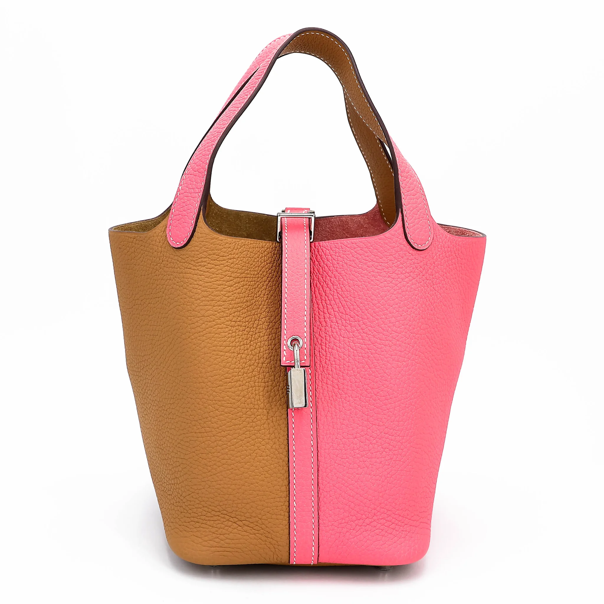 Picotin Lock PM Casaque Rose Azalee (8W) Sesame (2S) | GINZA XIAOMA