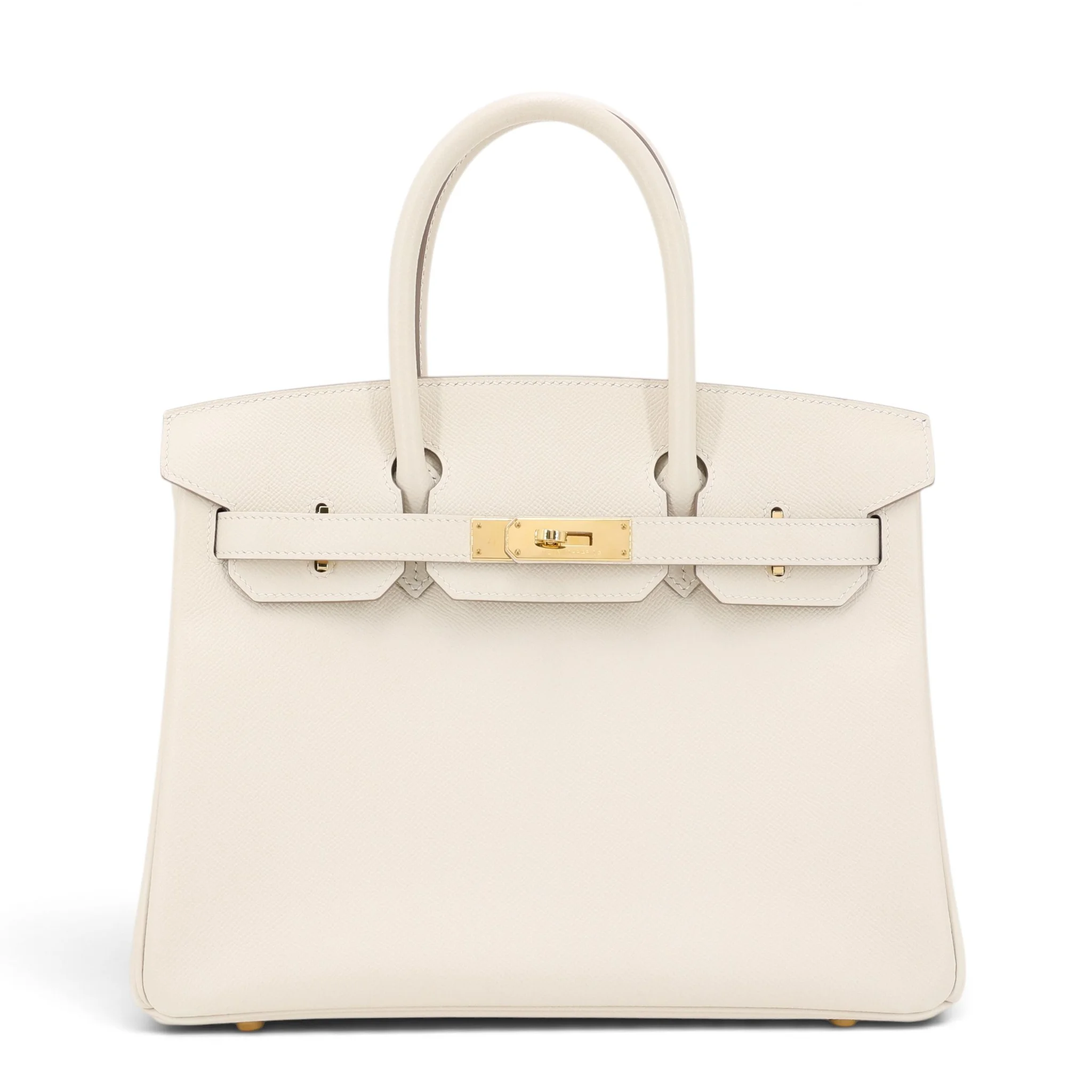 Very Good ( Rank A) HERMÈS Birkin 30 Craie (10) Epsom Gold hardware X (2016)