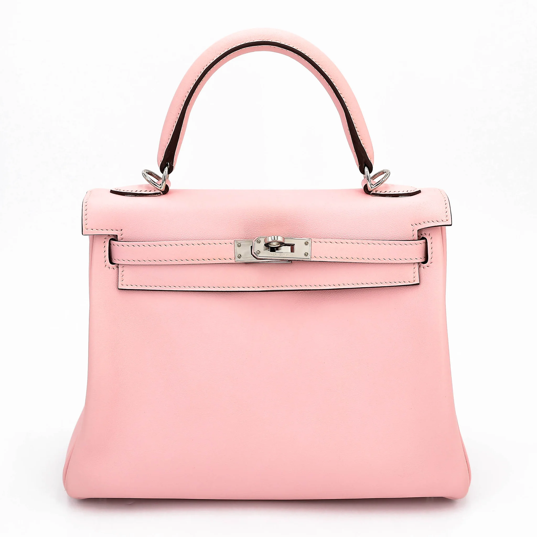 Very Good ( Rank A) HERMÈS Kelly 25 Rose Sakura (3Q) Swift Palladium hardware T (2015)