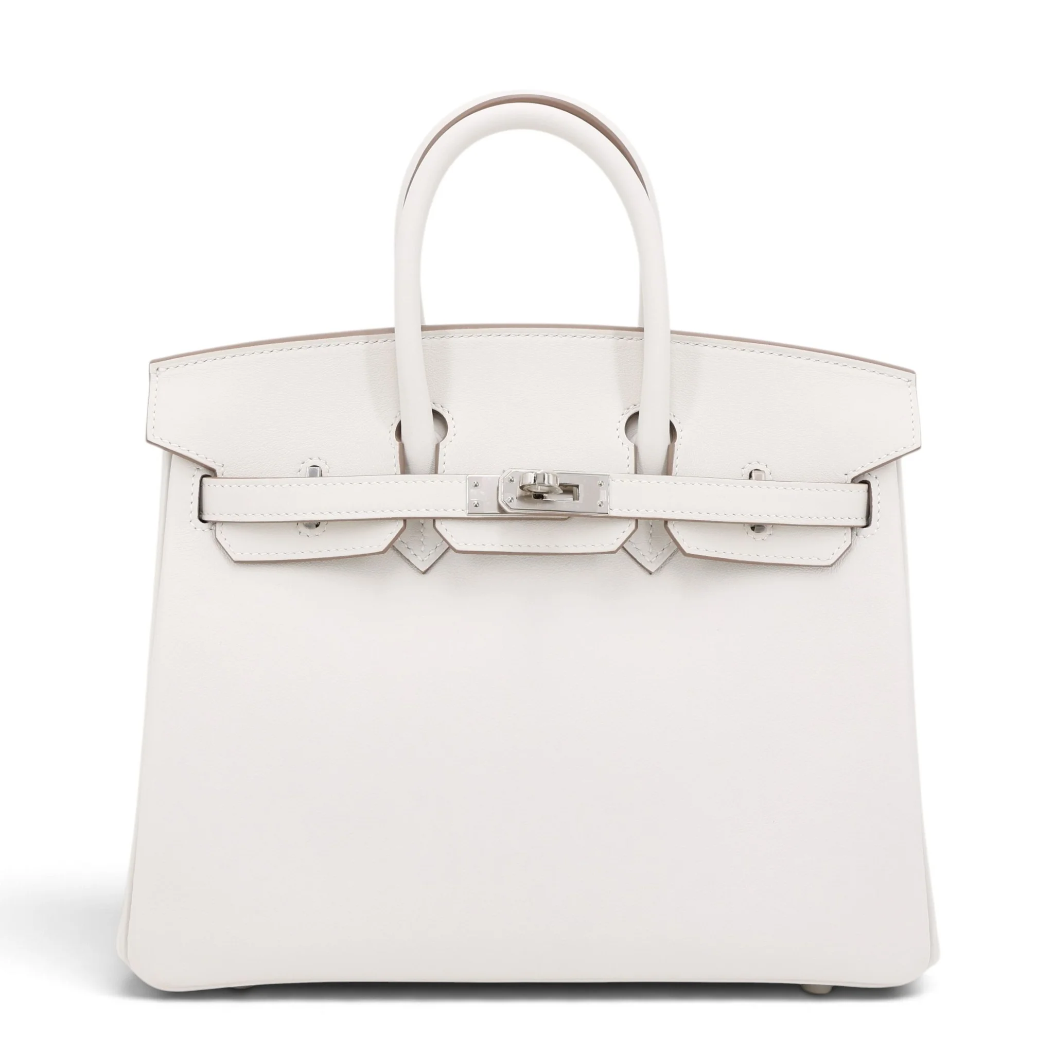 Brand New ( Rank N ) HERMÈS Birkin 25 Gris Pale (M4) Swift Palladium hardware K (2025)