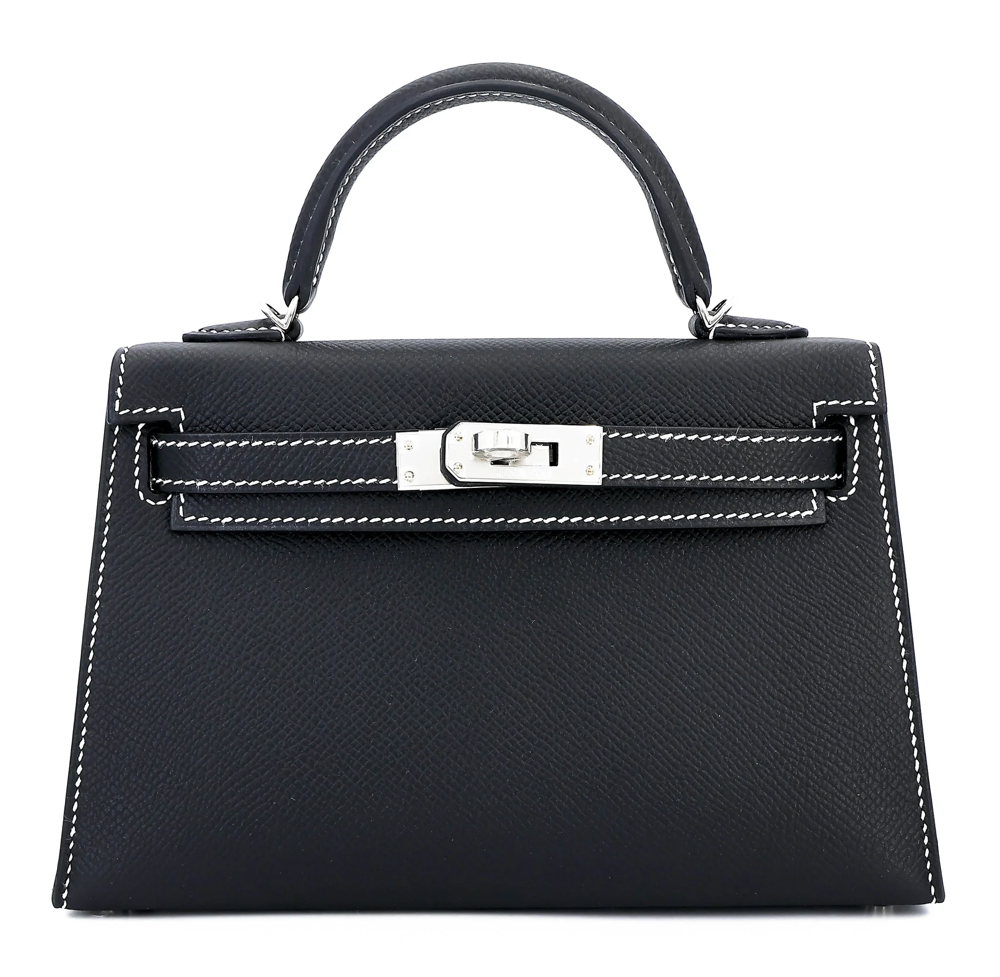 Brand New ( Rank N ) HERMÈS Mini Kelly II HSS Noir (89) Epsom Palladium hardware G (2026)