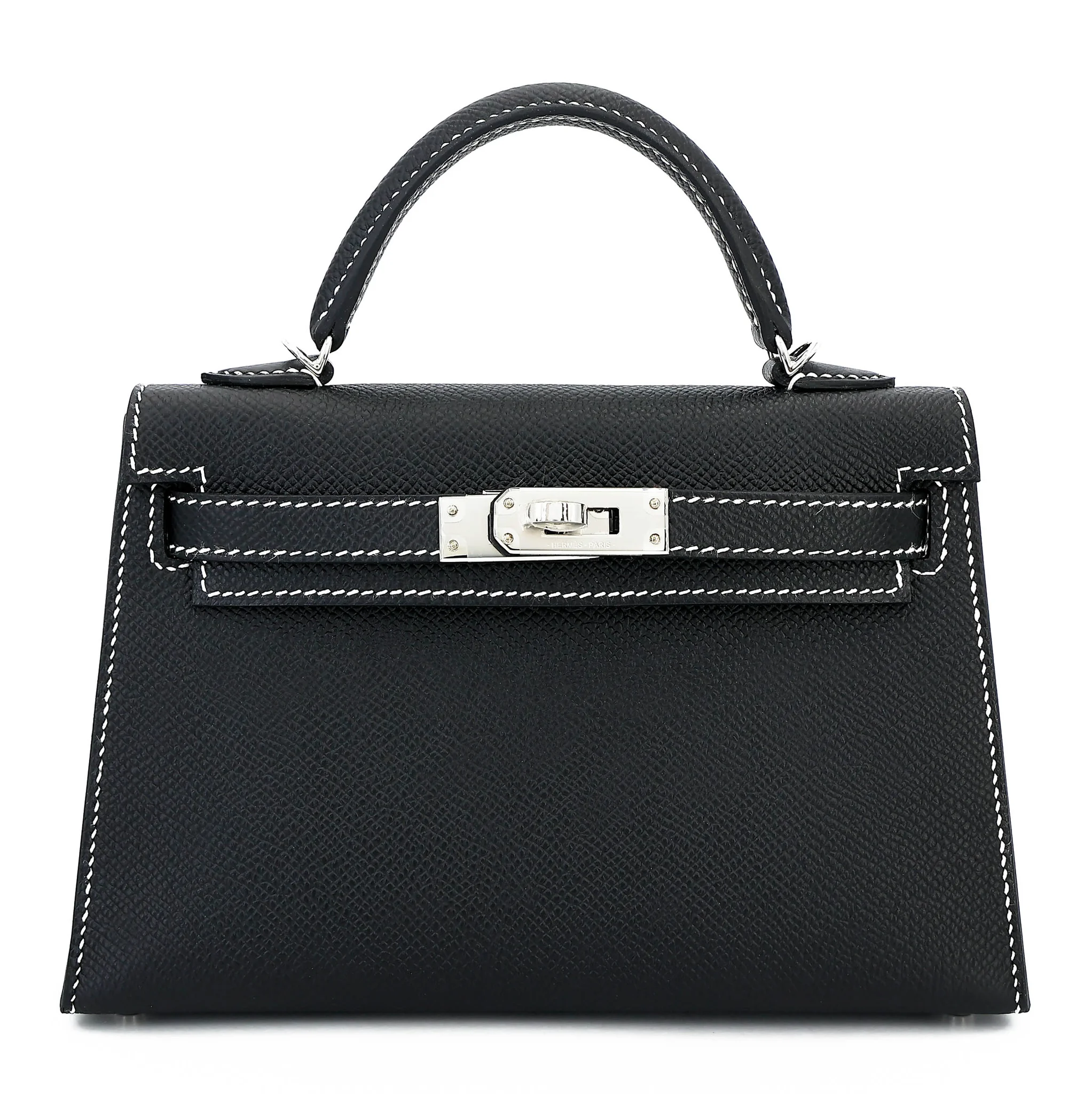 Unused ( Rank NS ) HERMÈS Special Order Mini Kelly II HSS Shoulder Strap110cm Noir (89) Nata (I2) Epsom Palladium hardware W (2024)