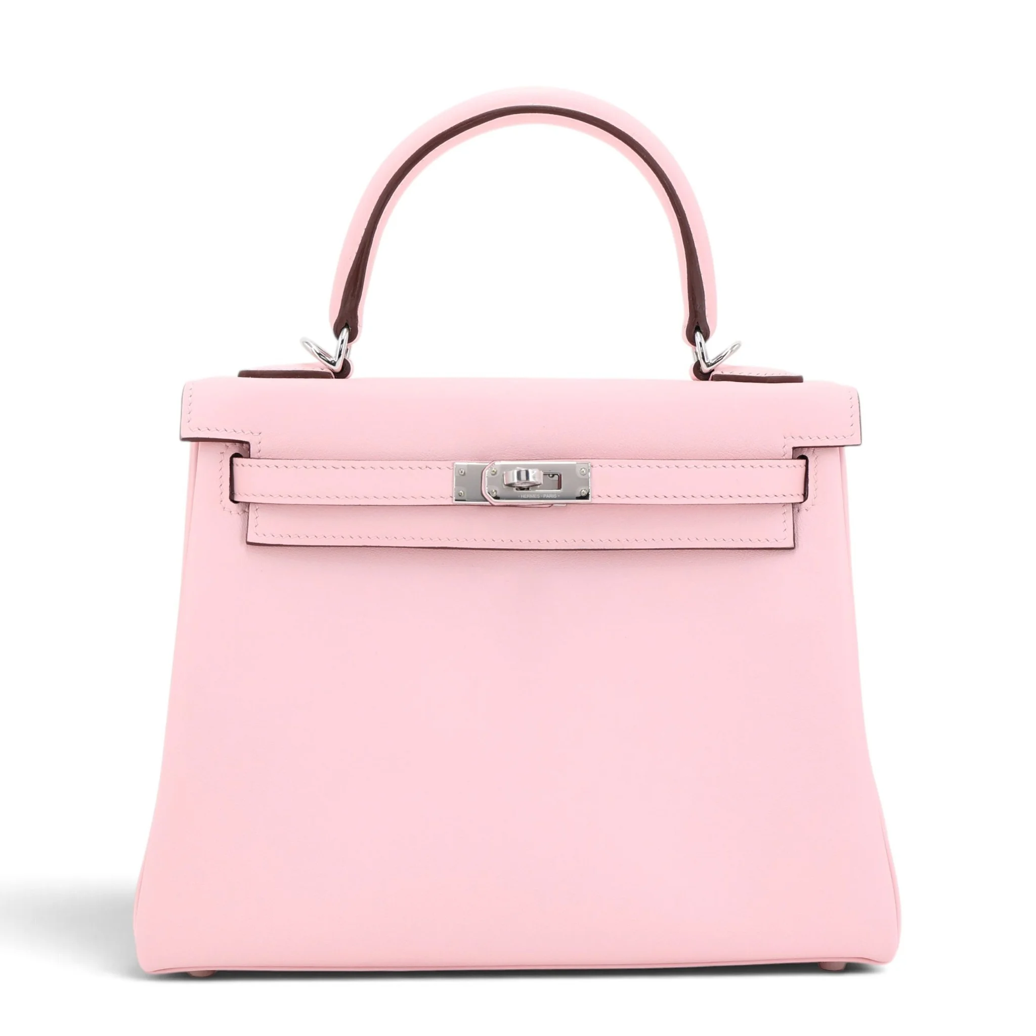 Unused ( Rank NS ) HERMÈS Kelly 25 Rose Sakura (3Q) Swift Palladium hardware W (2024)