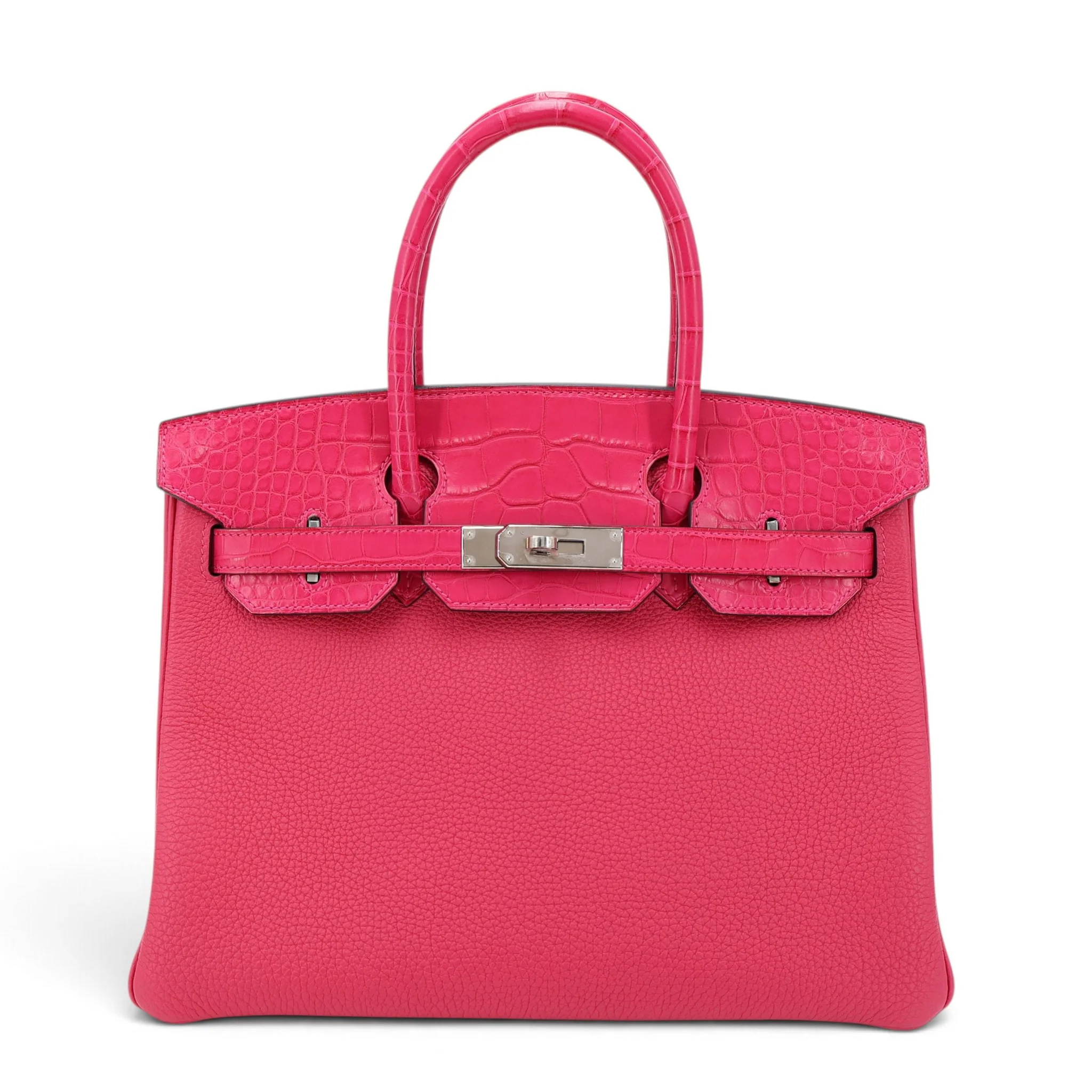 Excellent ( Rank SA ) HERMÈS Birkin 30 Touch Framboise (90) Togo Palladium hardware Z (2021)