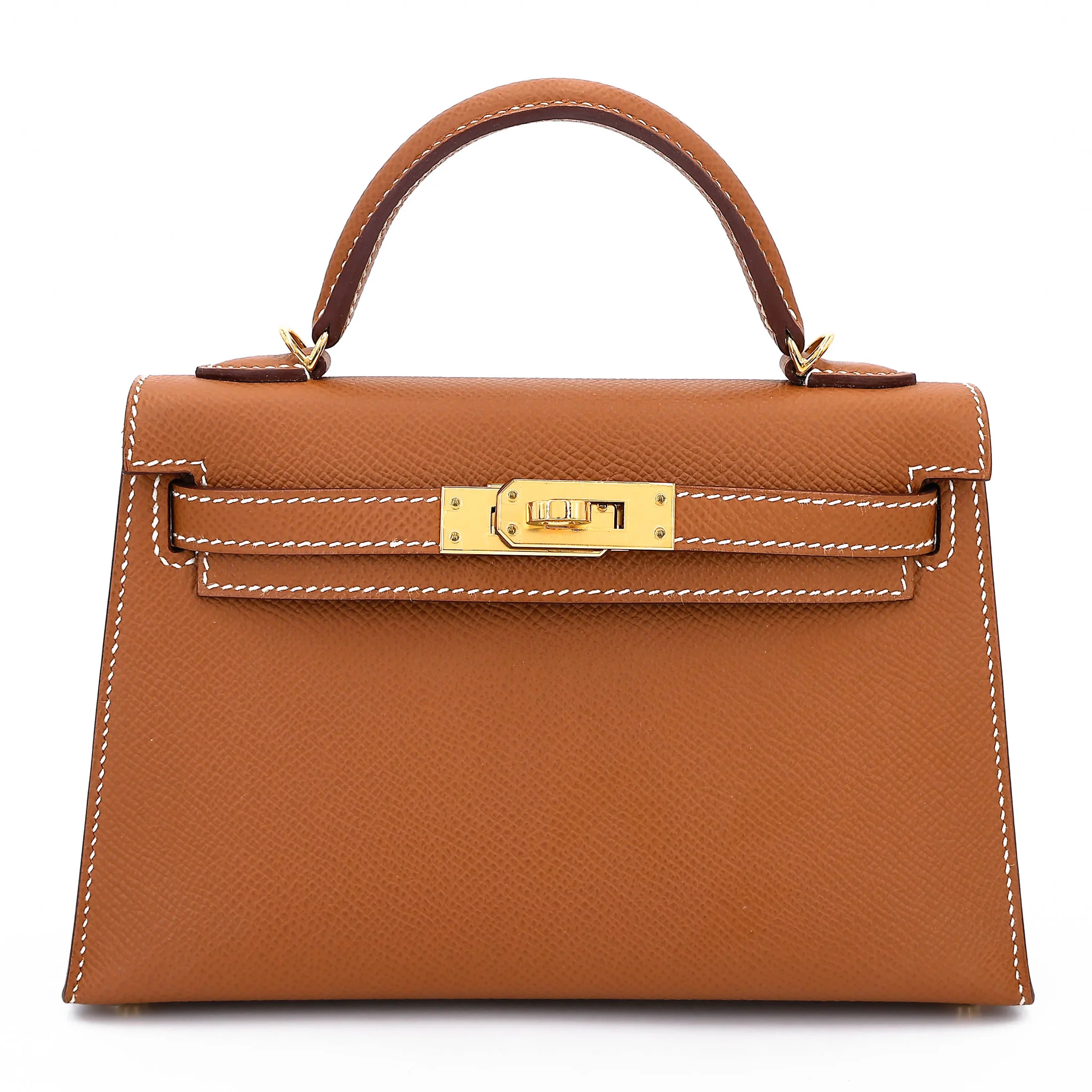 Excellent ( Rank SA ) HERMÈS Mini Kelly II Gold (37) Epsom Gold hardware U (2022)
