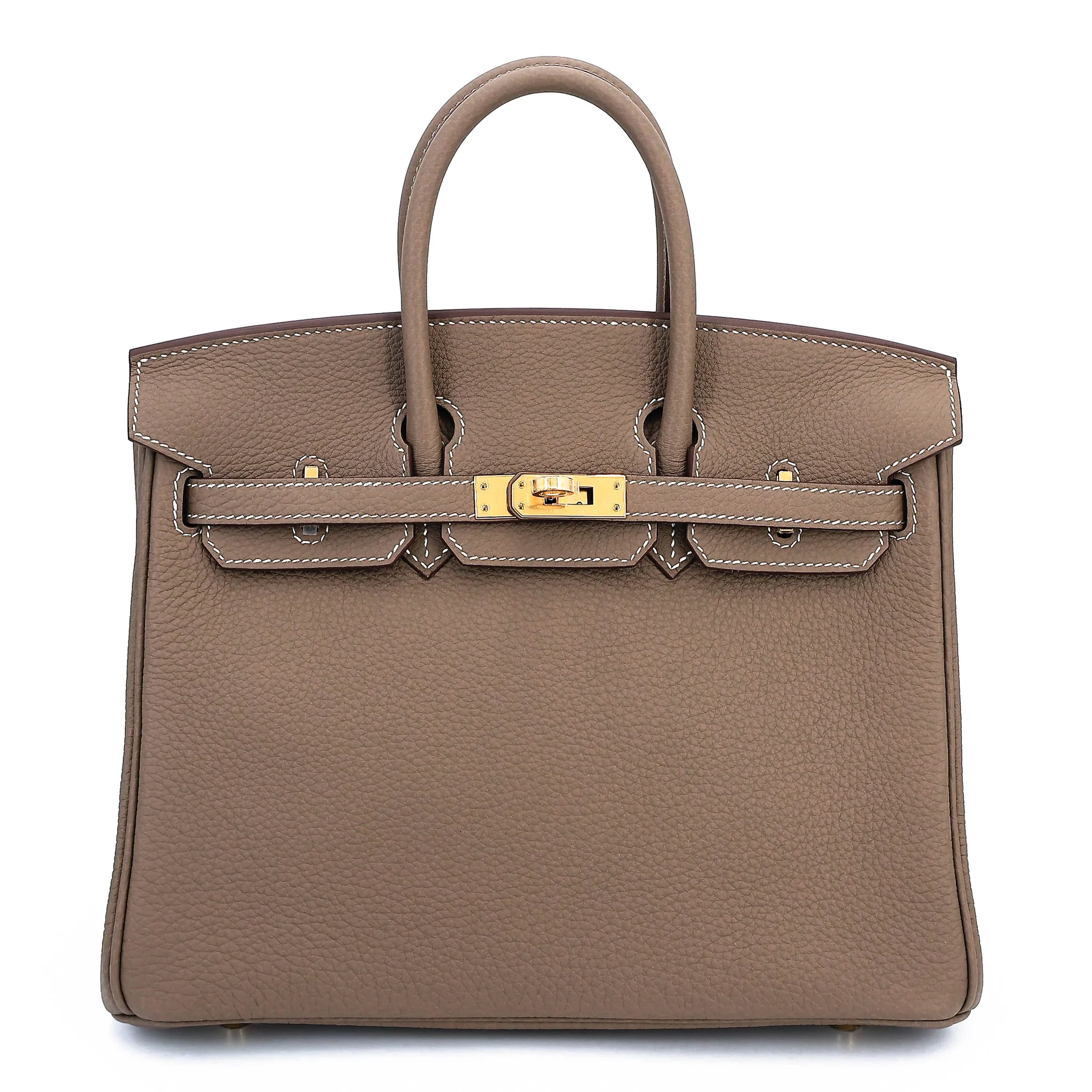 Unused ( Rank NS ) HERMÈS Birkin 25 Etoupe (18) Togo Gold hardware K (2025)