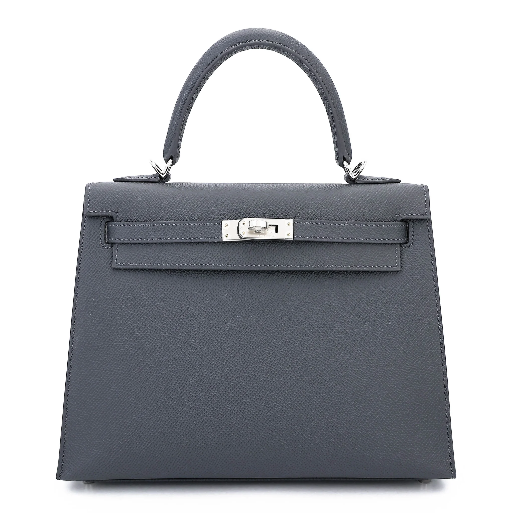 Brand New ( Rank N ) HERMÈS Kelly 25 Sellier Ardoise (85) Epsom Palladium hardware G (2026)