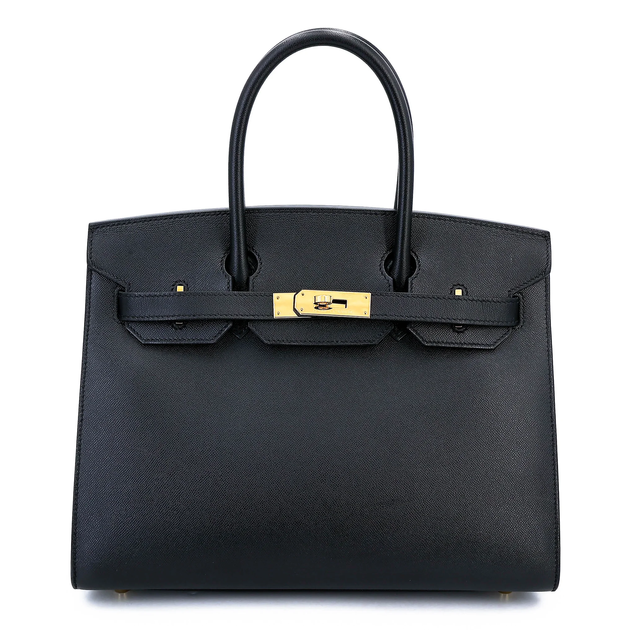 Very Good ( Rank A) HERMÈS Birkin 30 Sellier Noir (89) Madame Gold hardware D (2019)
