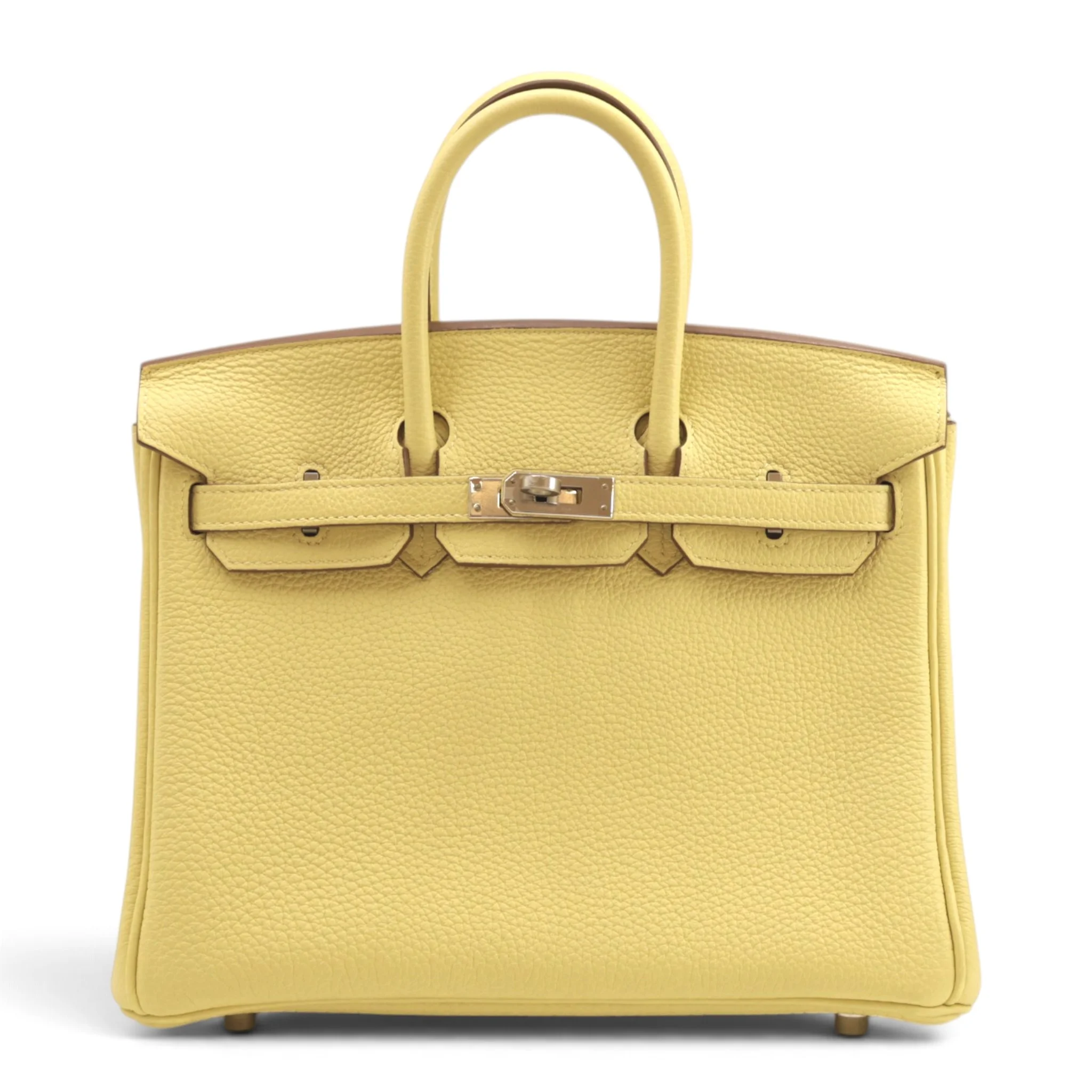 Unused ( Rank NS ) HERMÈS Birkin 25 Jaune Poussin (1Z) Togo Palladium hardware B (2023)