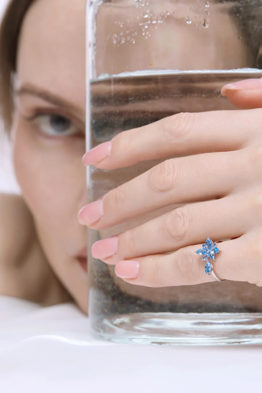 Lumière Star 18K Lab-Grown Spinel Ring | GINZA XIAOMA