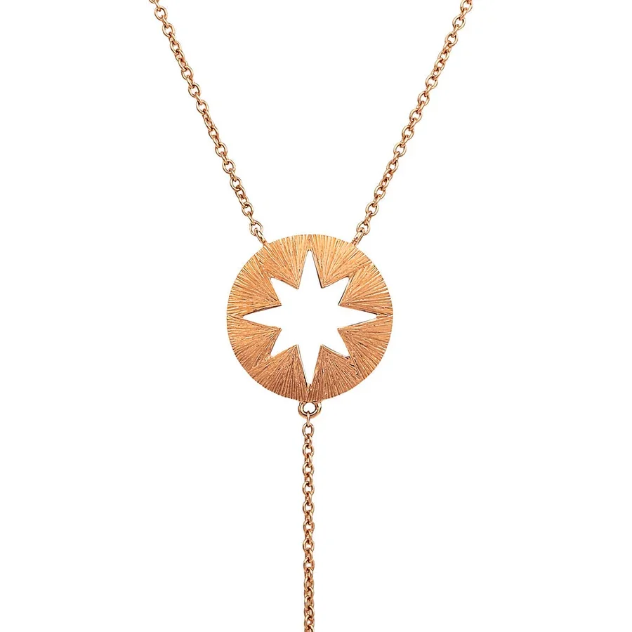 Souhait 18K Lab-Grown Pink Sapphire Necklace | GINZA XIAOMA