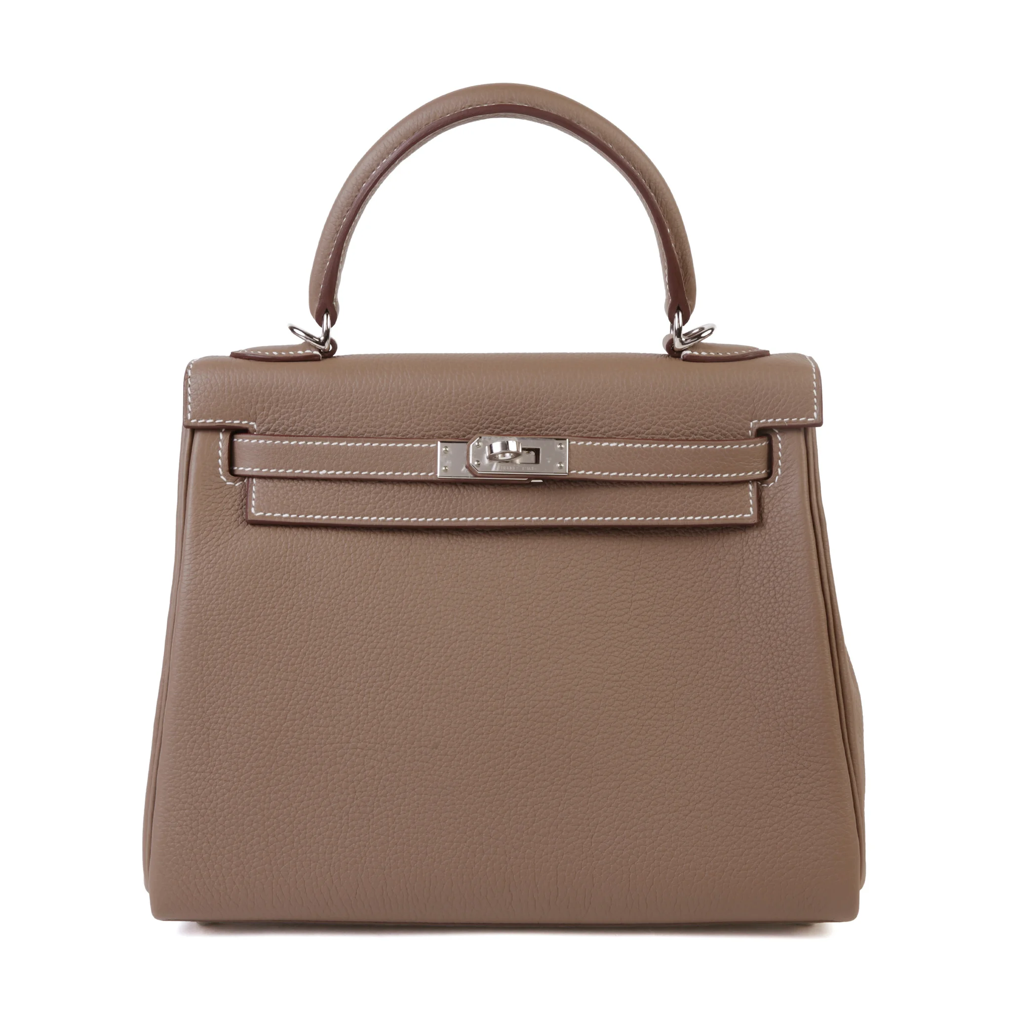 Brand New ( Rank N ) HERMÈS Kelly 25 Etoupe (18) Togo Palladium hardware G (2026)
