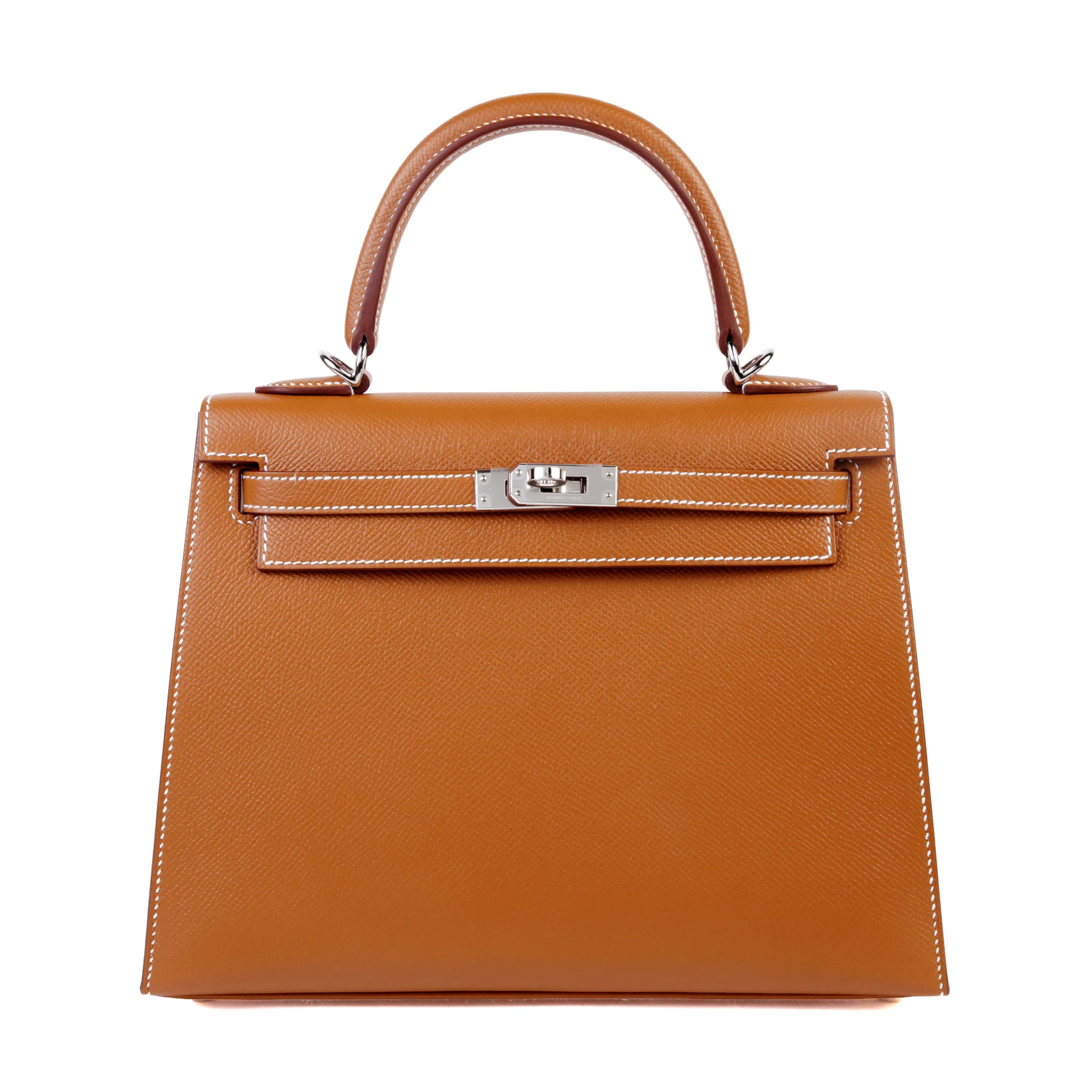 Brand New ( Rank N ) HERMÈS Kelly 25 Sellier Gold (37) Epsom Palladium hardware G (2026)