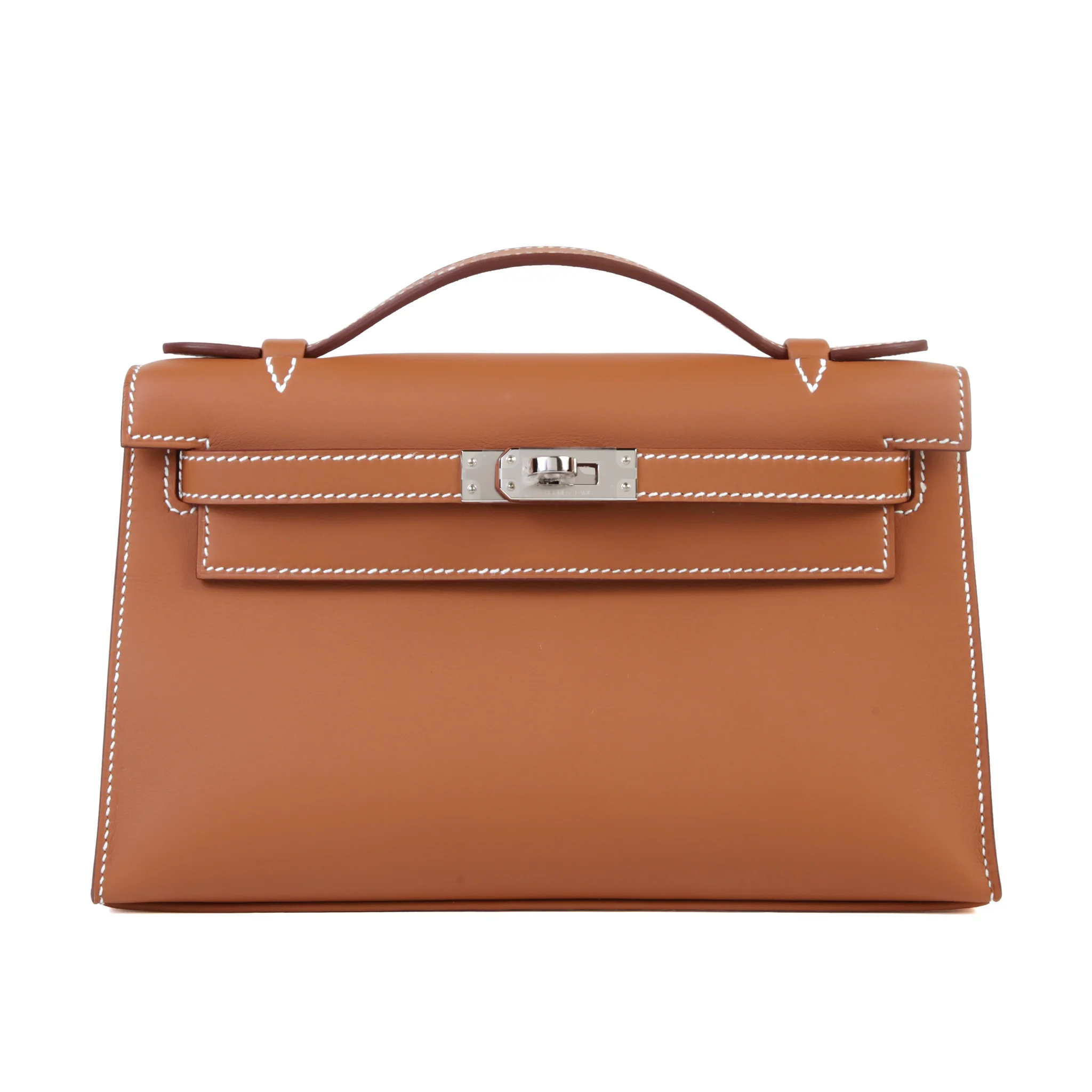 Brand New ( Rank N ) HERMÈS Kelly Pochette Gold (37) Swift Palladium hardware G (2026)