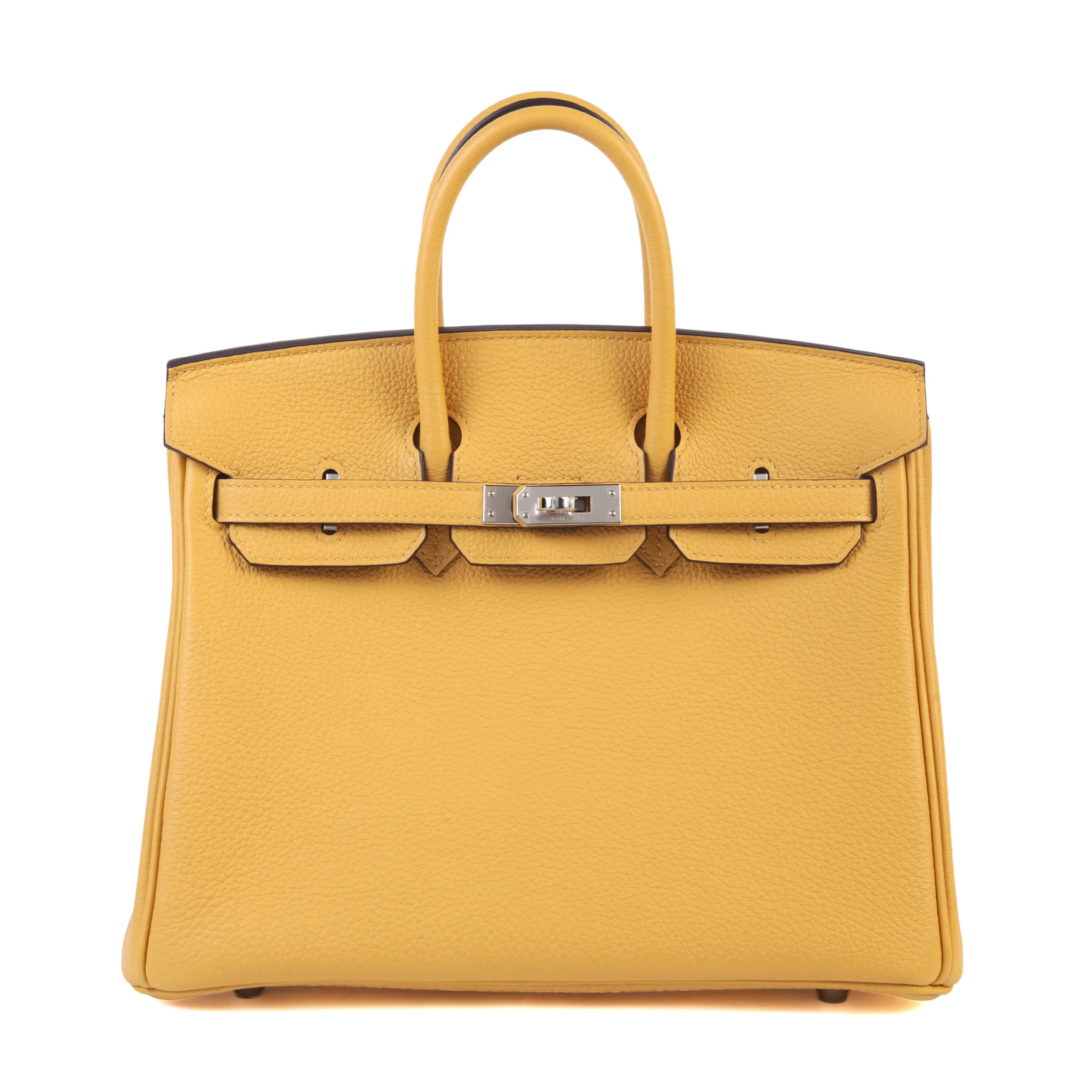 Brand New ( Rank N ) HERMÈS Birkin 25 Paille (1A) Togo Palladium hardware G (2026)