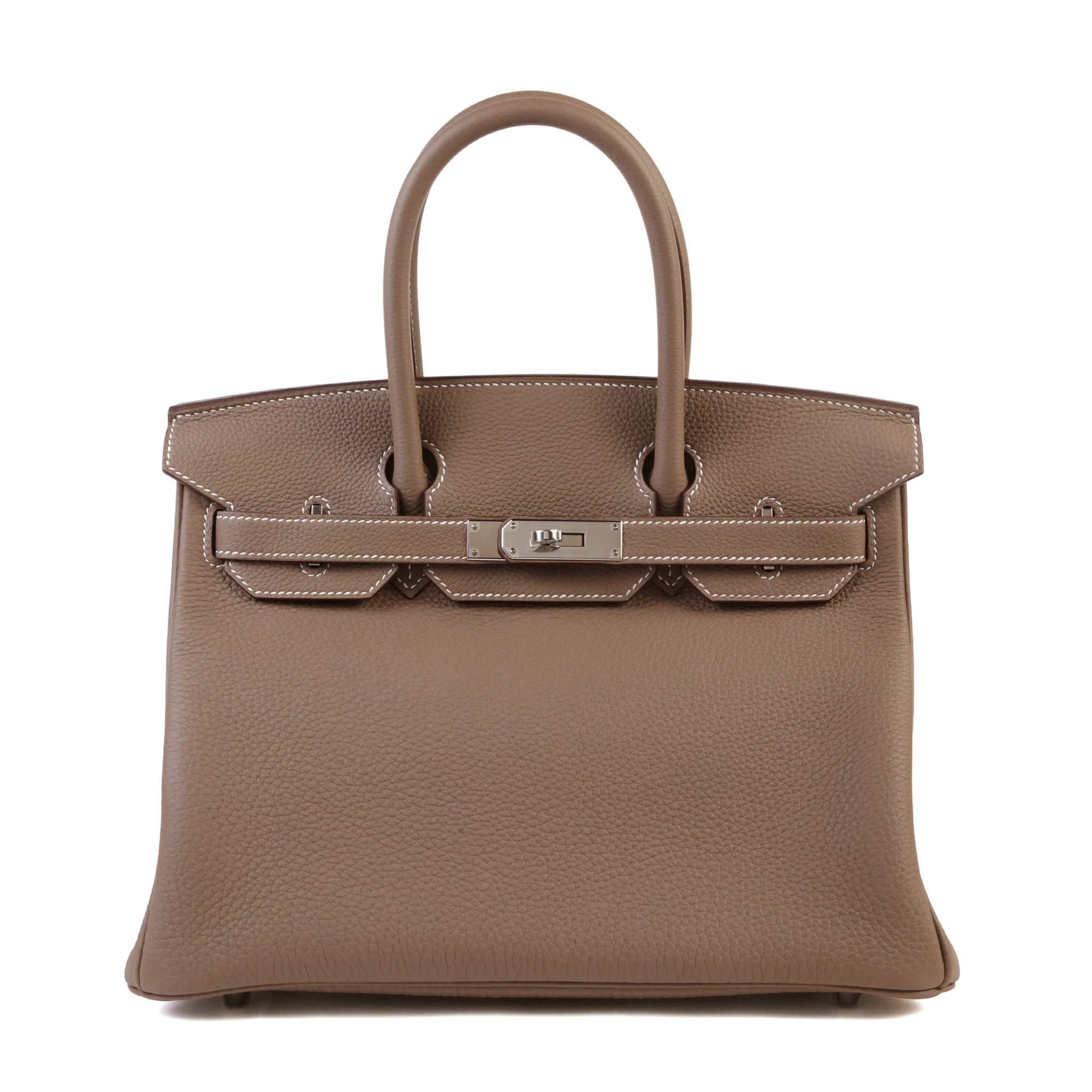 Unused ( Rank NS ) HERMÈS Birkin 30 Etoupe (18) Togo Palladium hardware A (2017)
