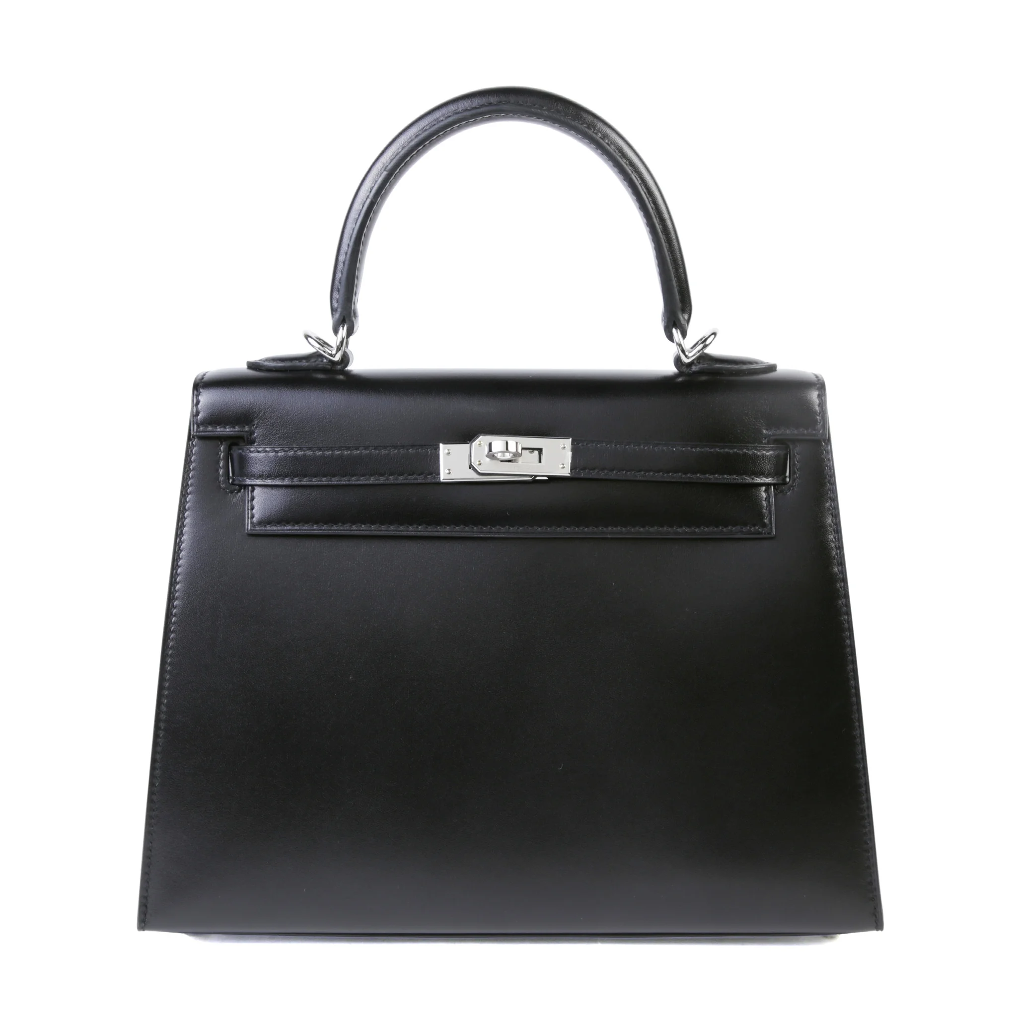 Unused ( Rank NS ) HERMÈS Kelly 25 Sellier Noir (89) Box-calf Palladium hardware W (2024)