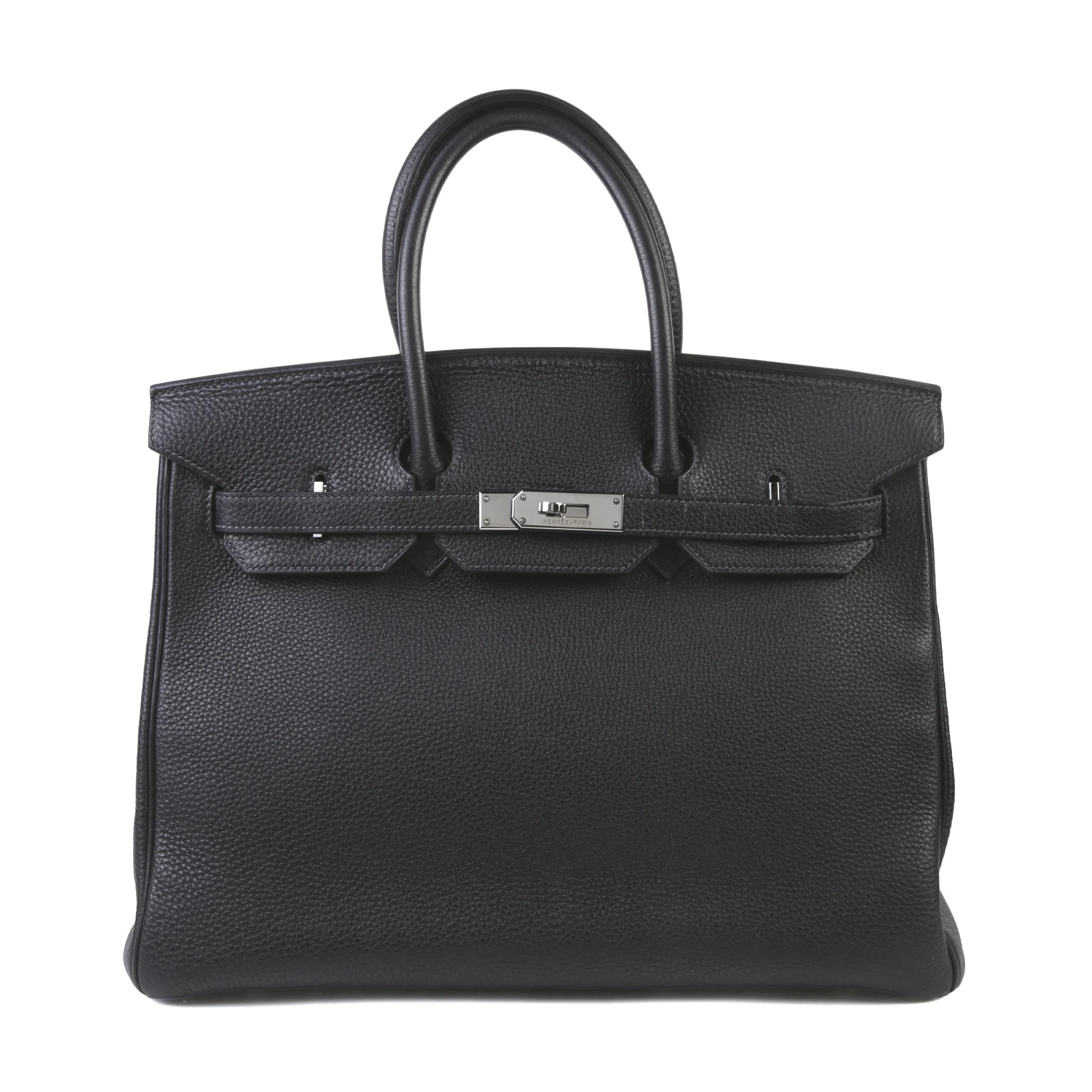 Very Good ( Rank A) HERMÈS Birkin 35 Bleu Indigo (76) Togo Palladium hardware Square H (2004)
