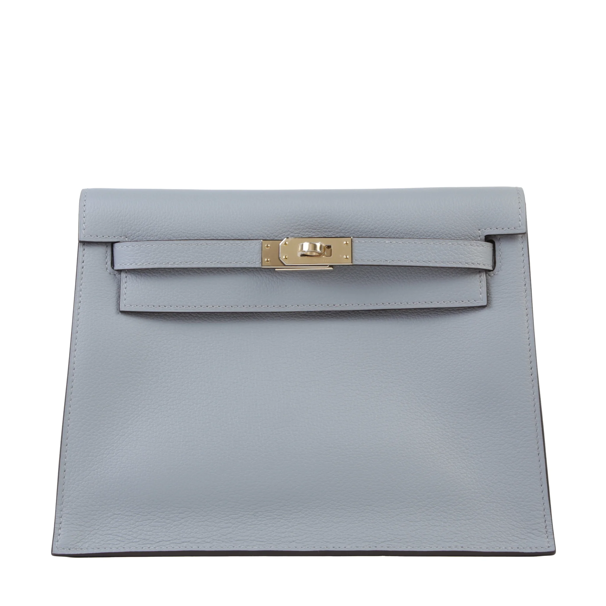 Brand New ( Rank N ) HERMÈS Kelly Danse Gris Pantin (P0) Evercolor Permabrass hardware G (2026)