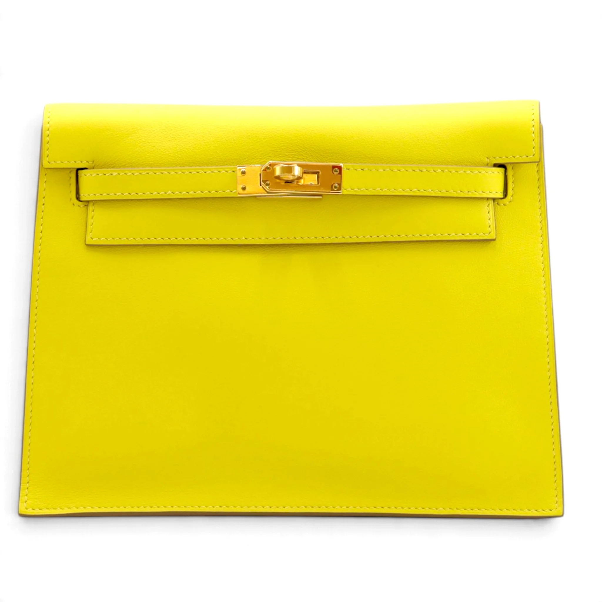 Unused ( Rank NS ) HERMÈS Kelly Danse Lime (9R) Swift Gold hardware Y (2020)