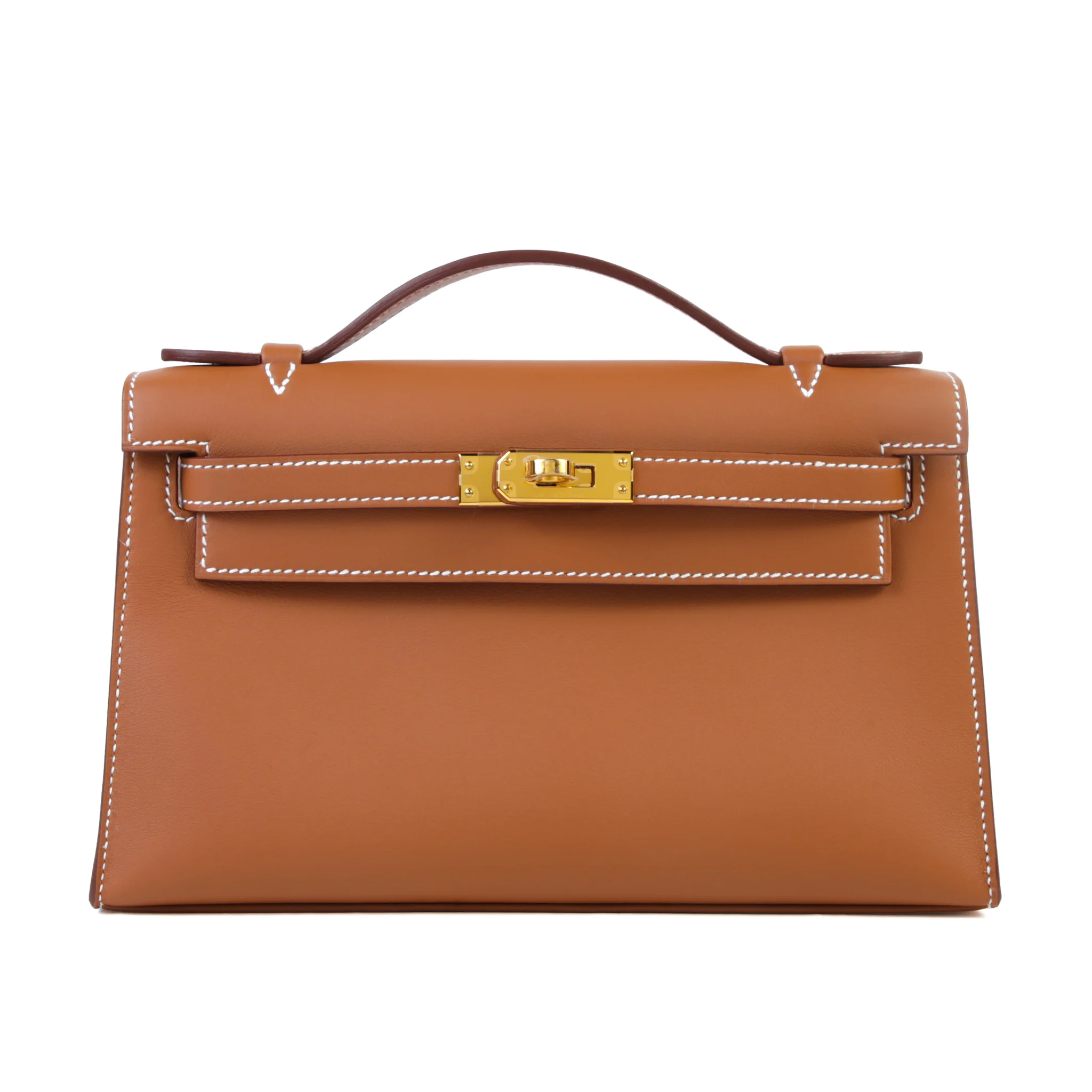 Brand New ( Rank N ) HERMÈS Kelly Pochette Gold (37) Swift Gold hardware G (2026)