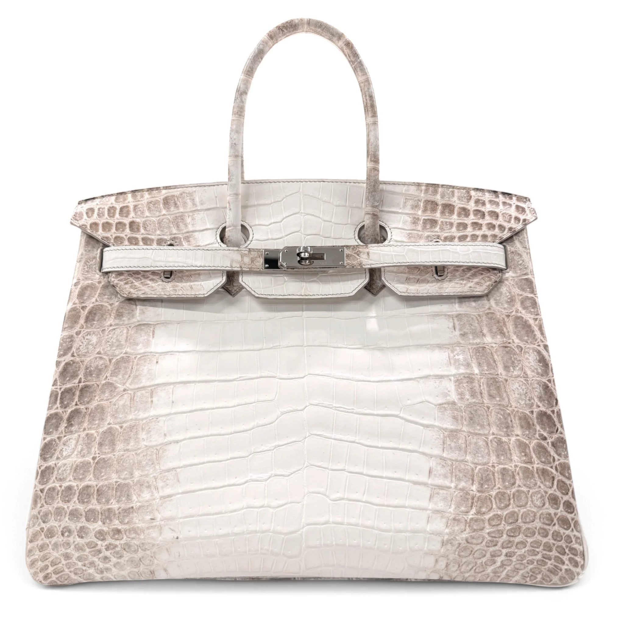 Unused ( Rank NS ) HERMÈS Limited Edition Birkin 35 Himalaya Himalaya Matte Niloticus Crocodile Palladium hardware T (2015)