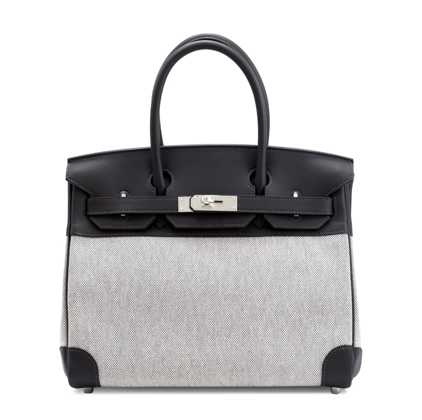 Brand New ( Rank N ) HERMÈS Birkin 30 Ecru Bai Brun（T3） Swift Toile H canvas Palladium hardware G (2026)